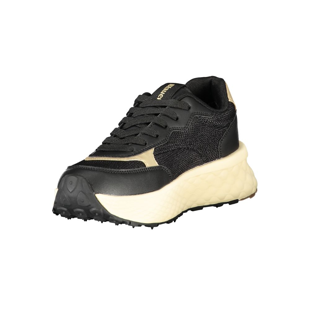 Black Polyester Sneaker