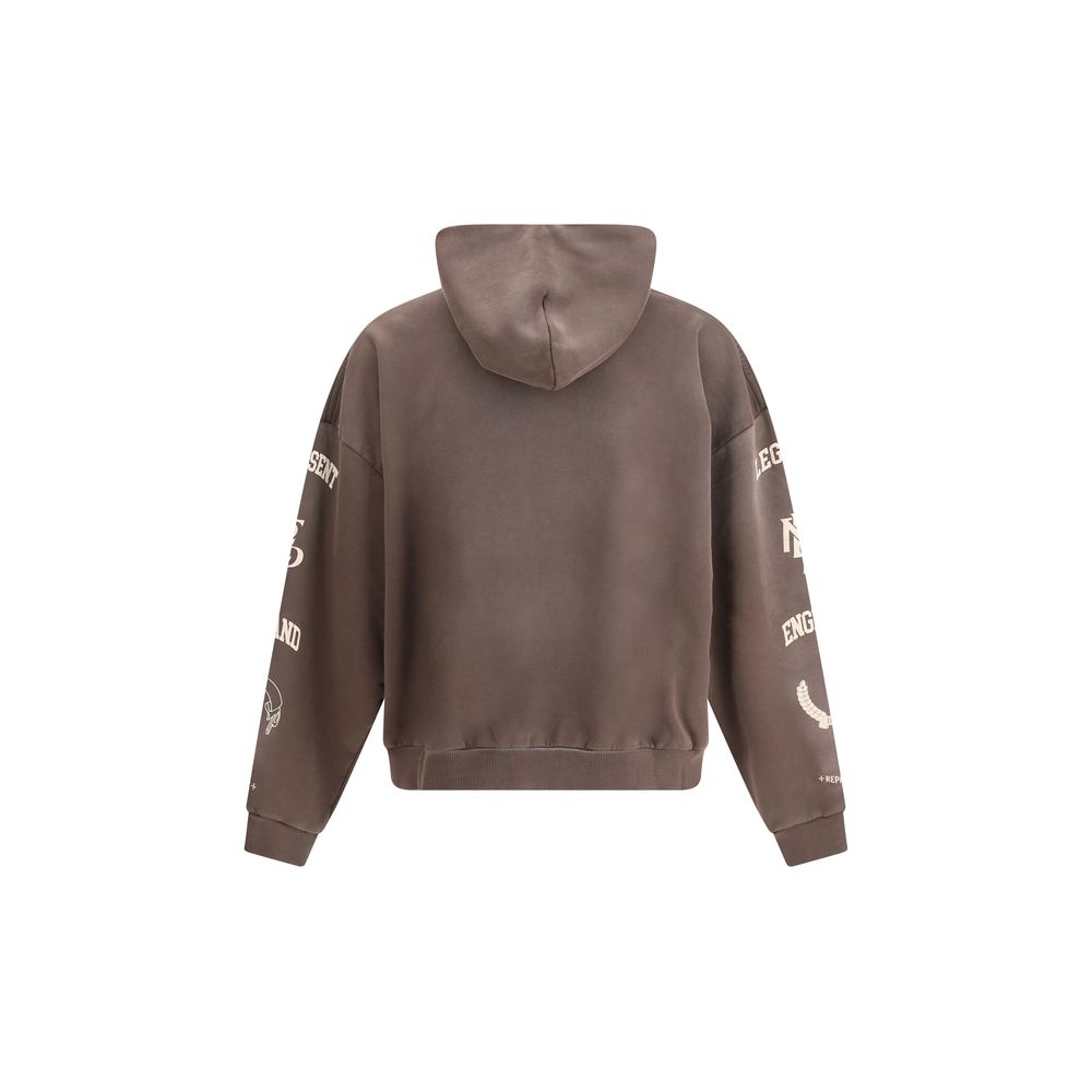 Brown Cotton Sweatshirt - ventzia