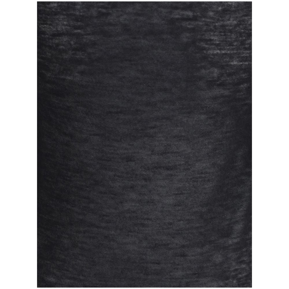 Black Cashmere Long Sleeve T-Shirt - ventzia