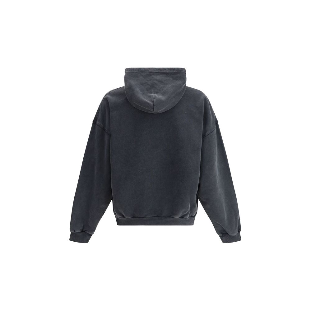 Black Cotton Sweatshirt - ventzia