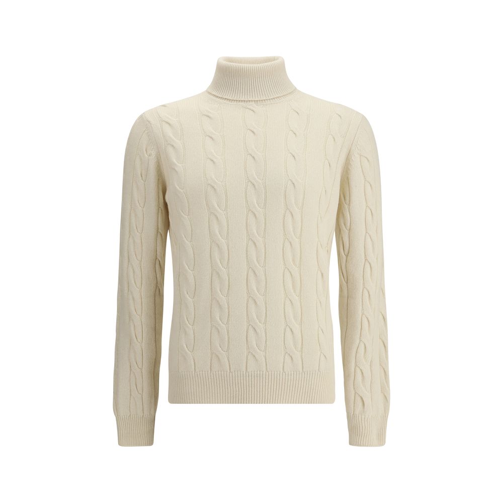 Braided Turtleneck Sweater