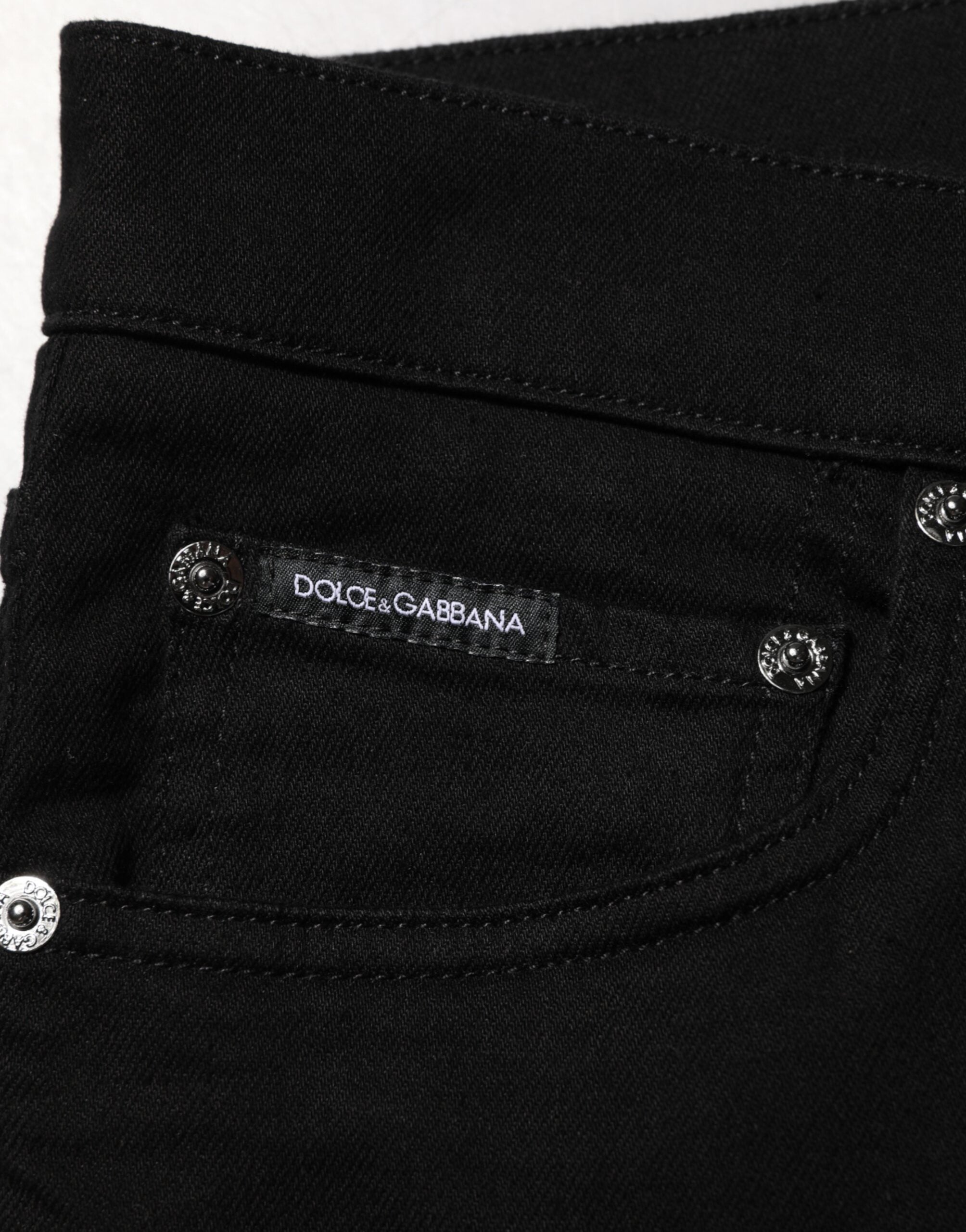 Black Cotton Stretch Slim Fit Men Denim Jeans