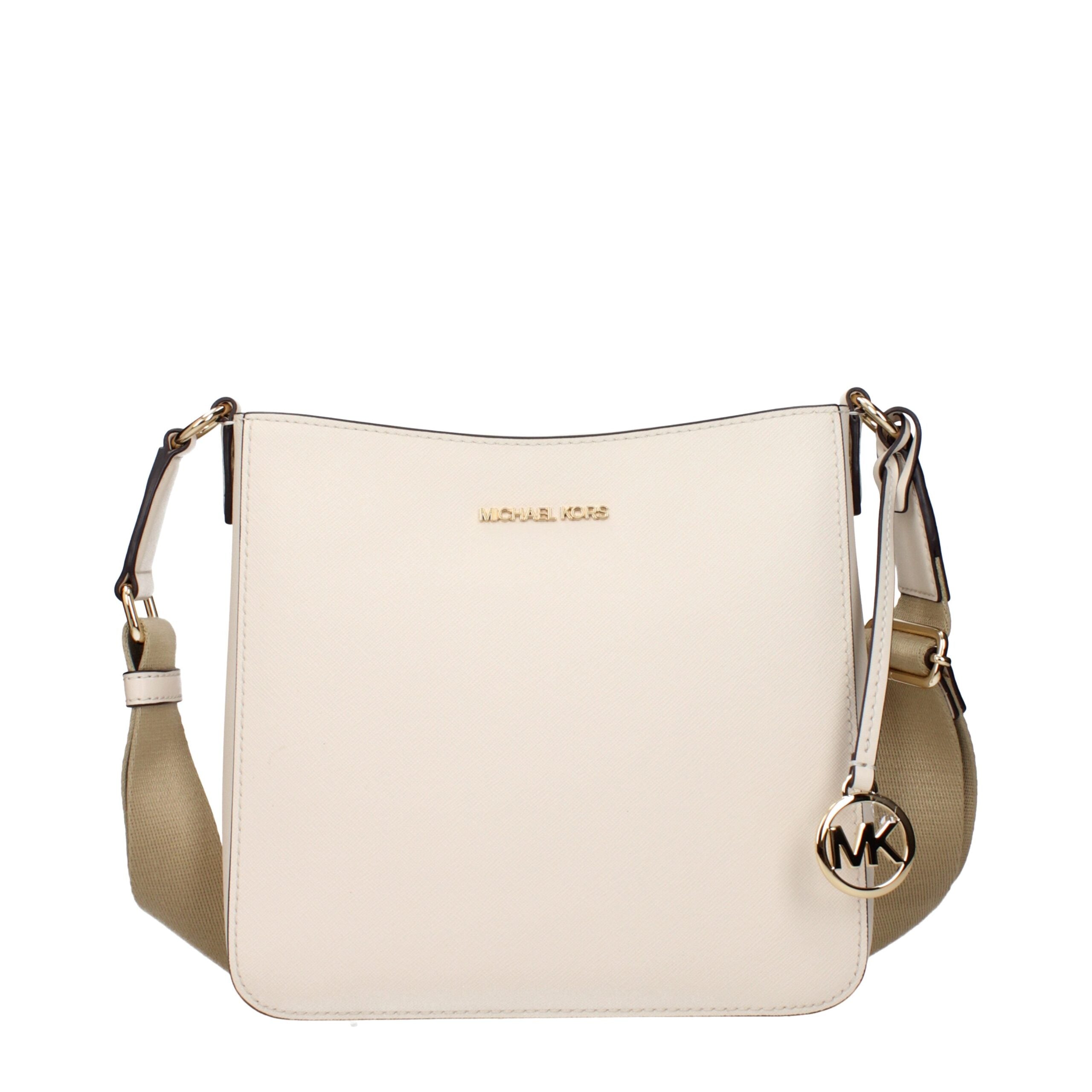 Beige Leather Shoulder Bag