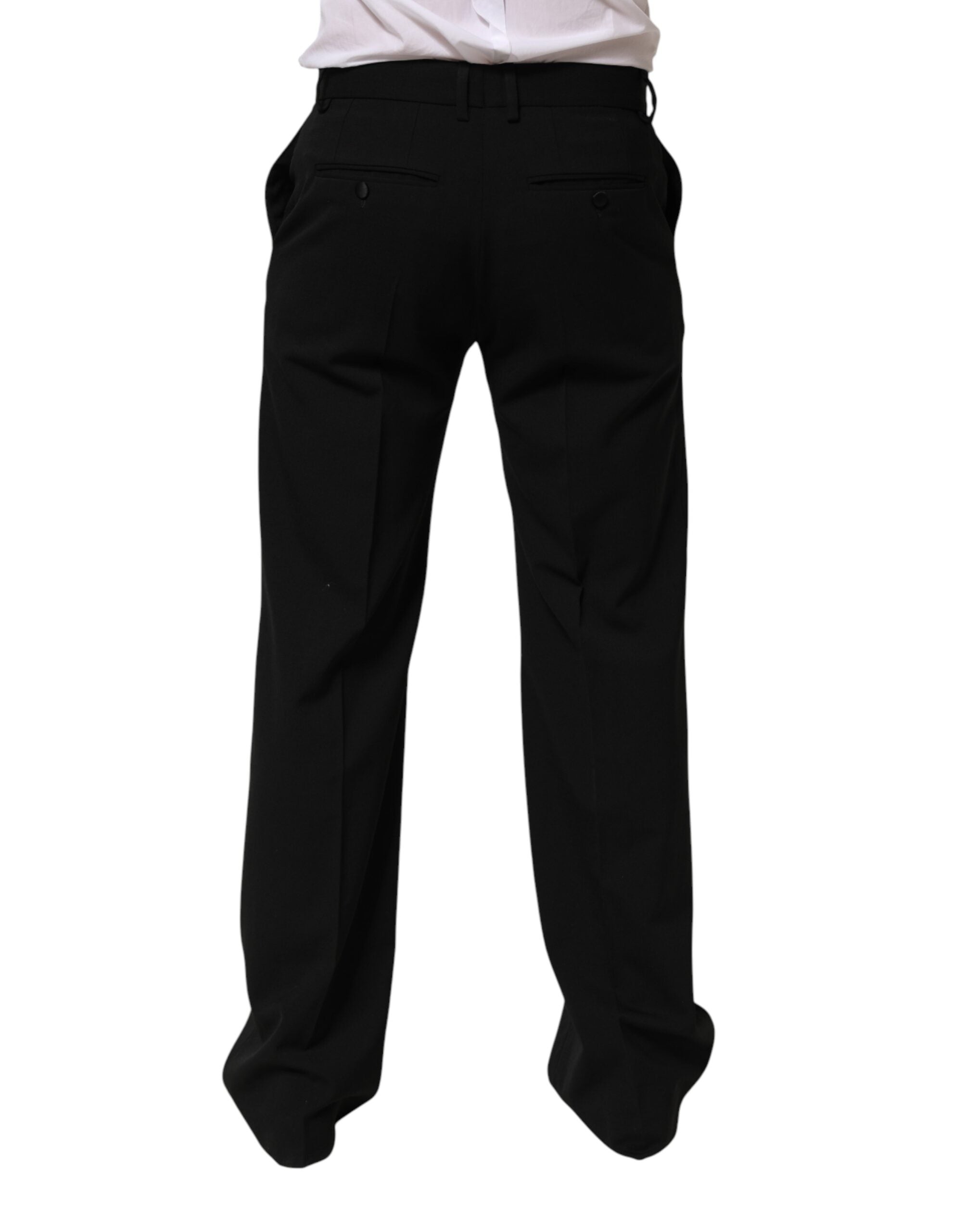 Black Wool Formal Dress Men Trouser Pants - ventzia