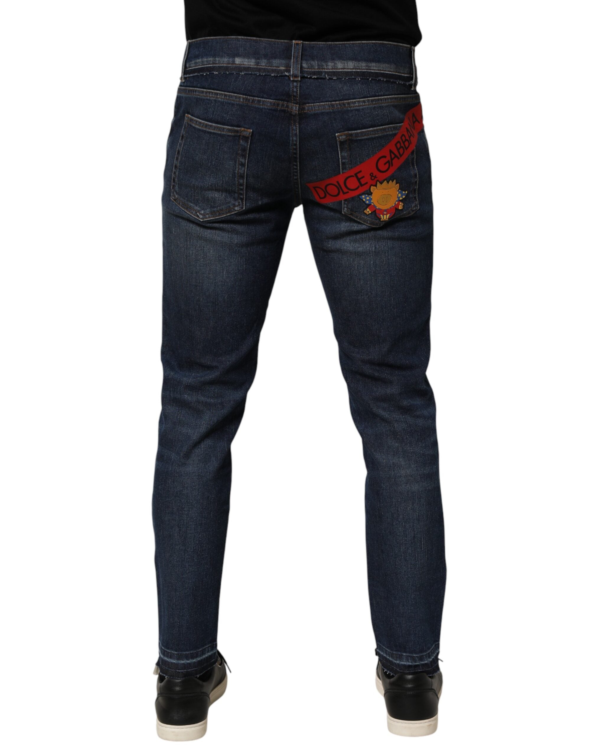 Blue Cotton Stretch Skinny Men Denim Jeans - ventzia
