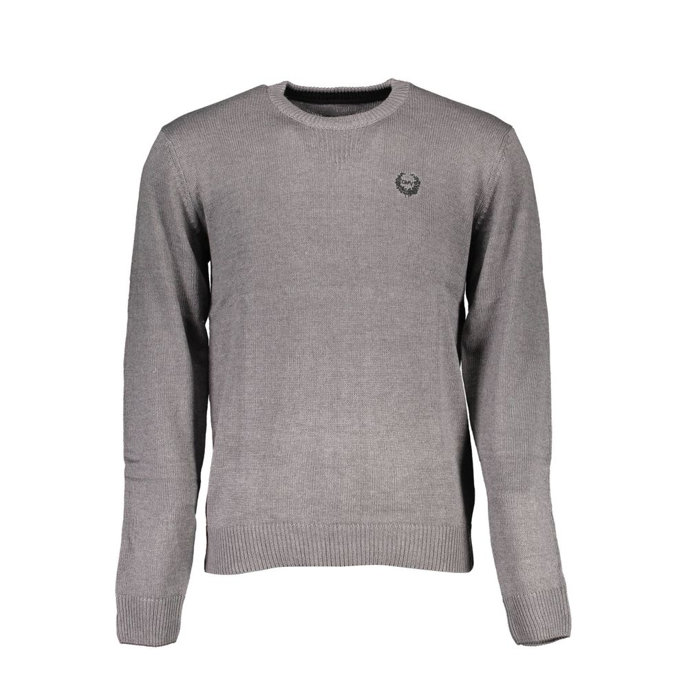 Gray Cotton Sweater - ventzia