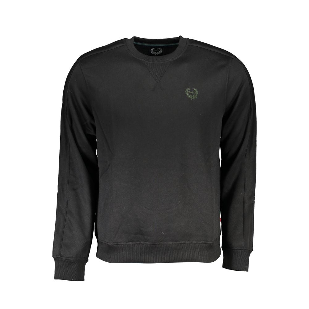 Black Cotton Sweatshirt - ventzia