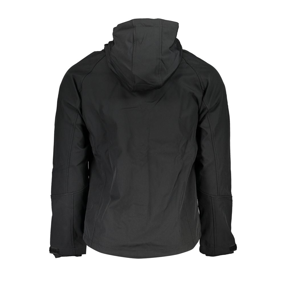 Black Polyester Men's Jacket - ventzia