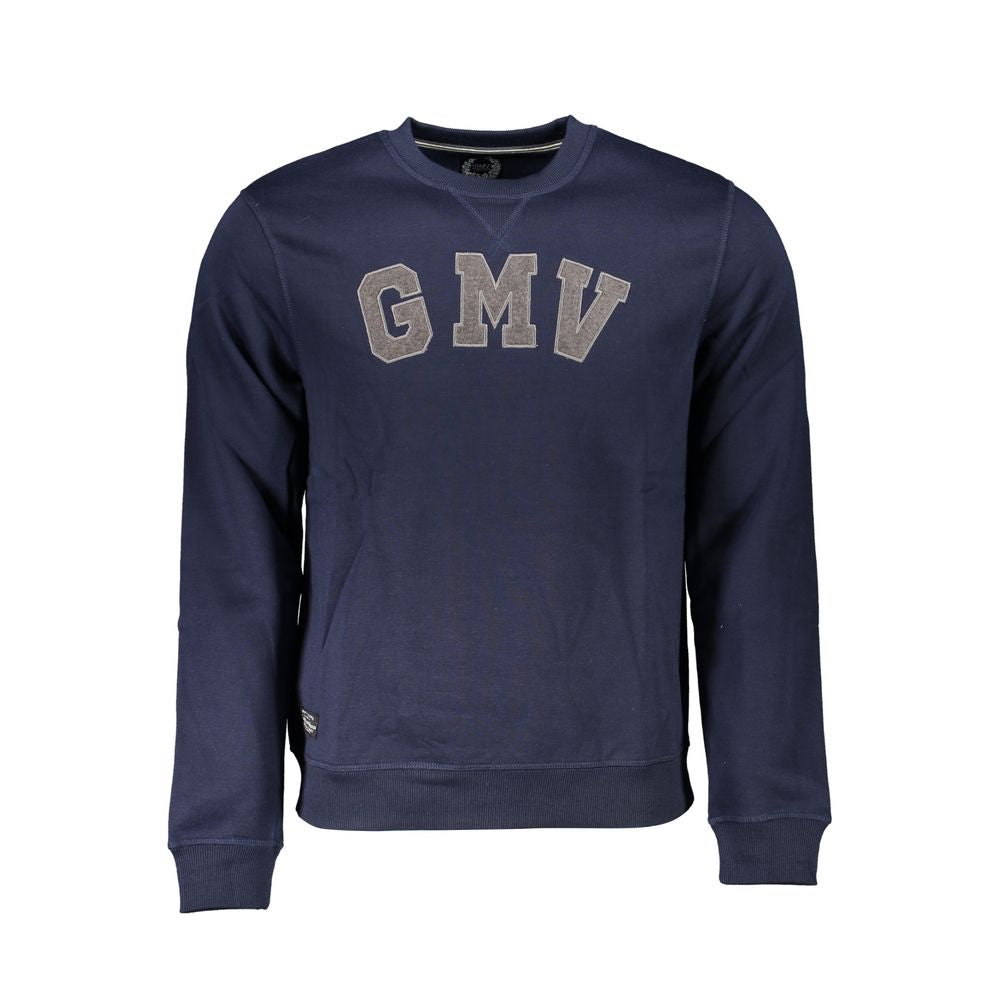 Blue Cotton Sweatshirt - ventzia