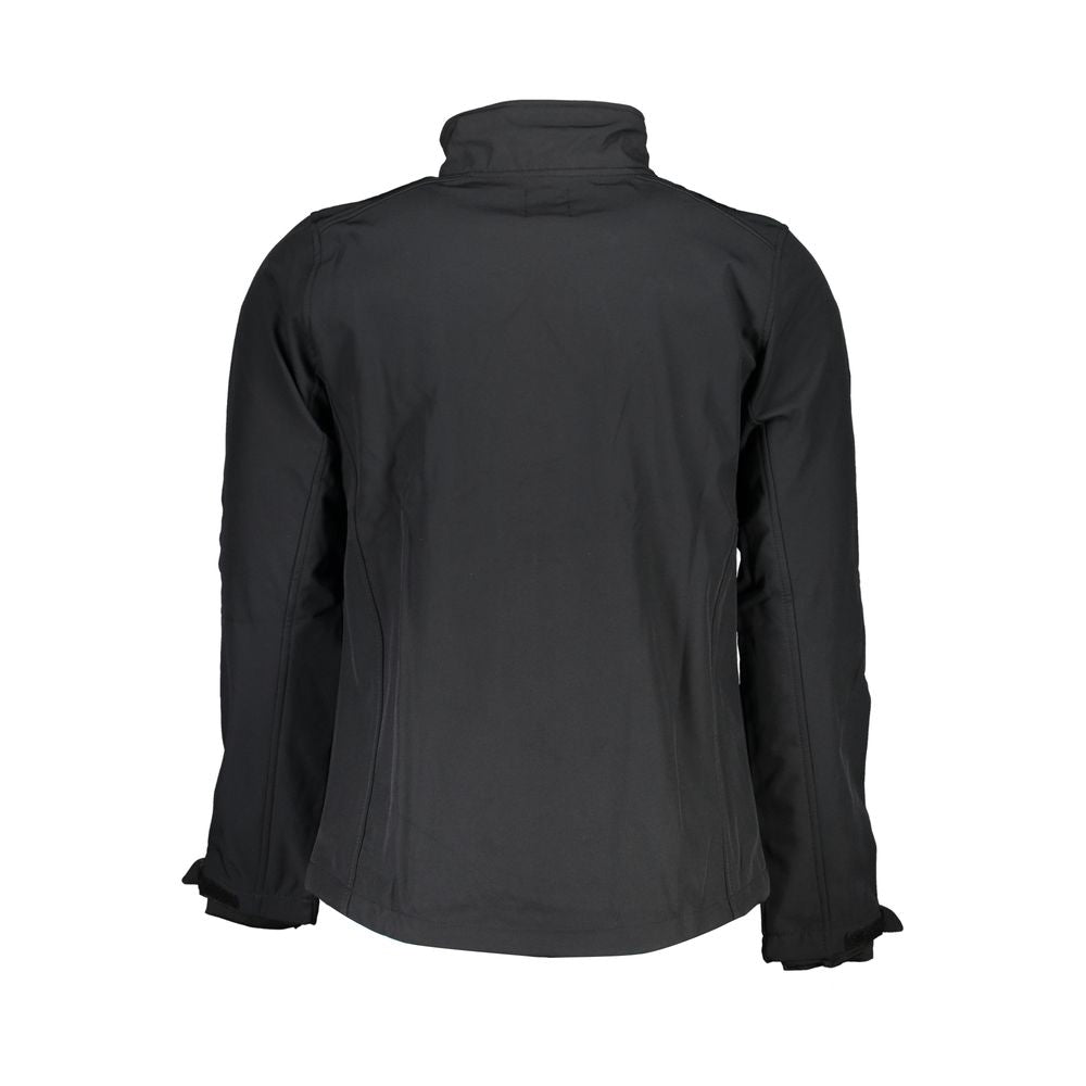 Black Polyester Men's Jacket - ventzia