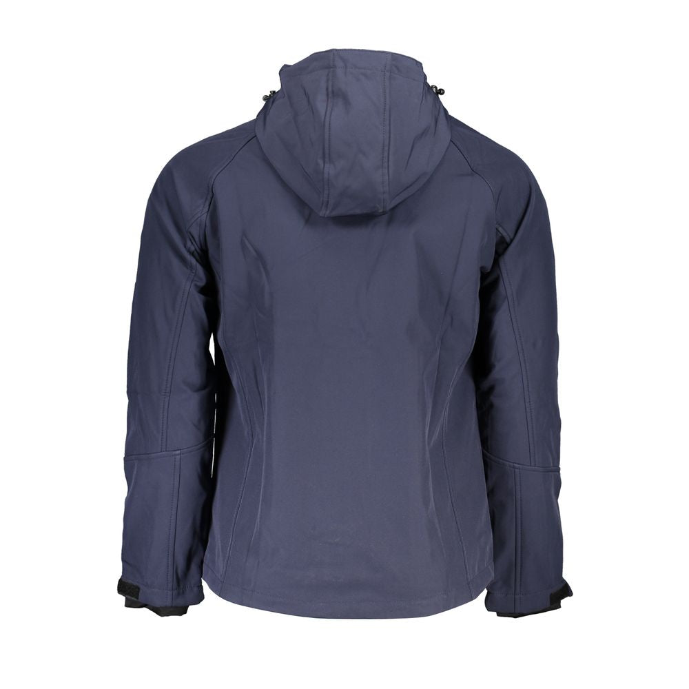 Blue Polyester Men's Jacket - ventzia
