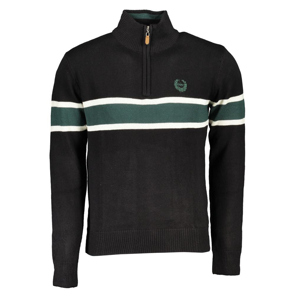 Black Cotton Sweater - ventzia