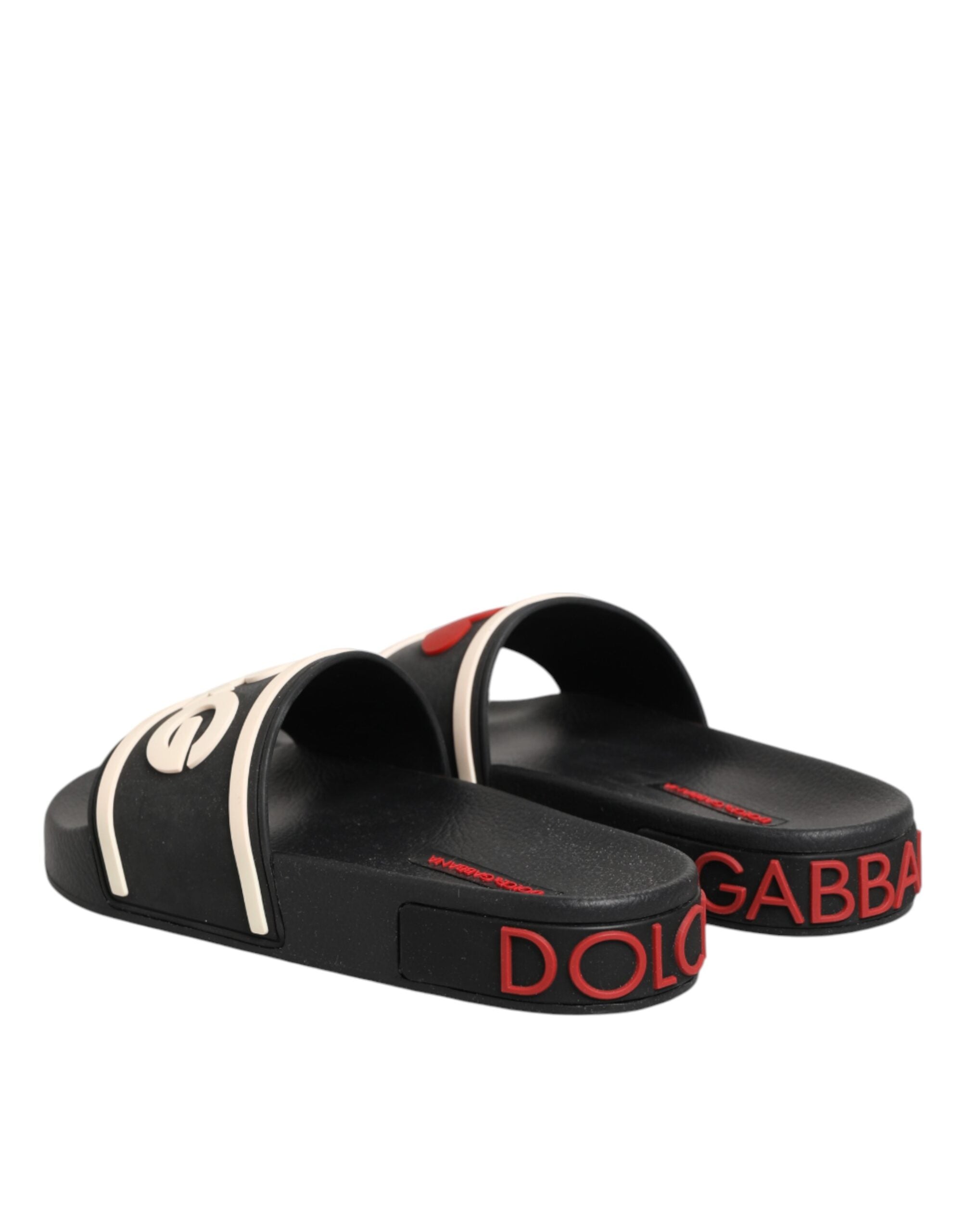 Black Rubber Slides Sandals Beachwear Shoes - ventzia