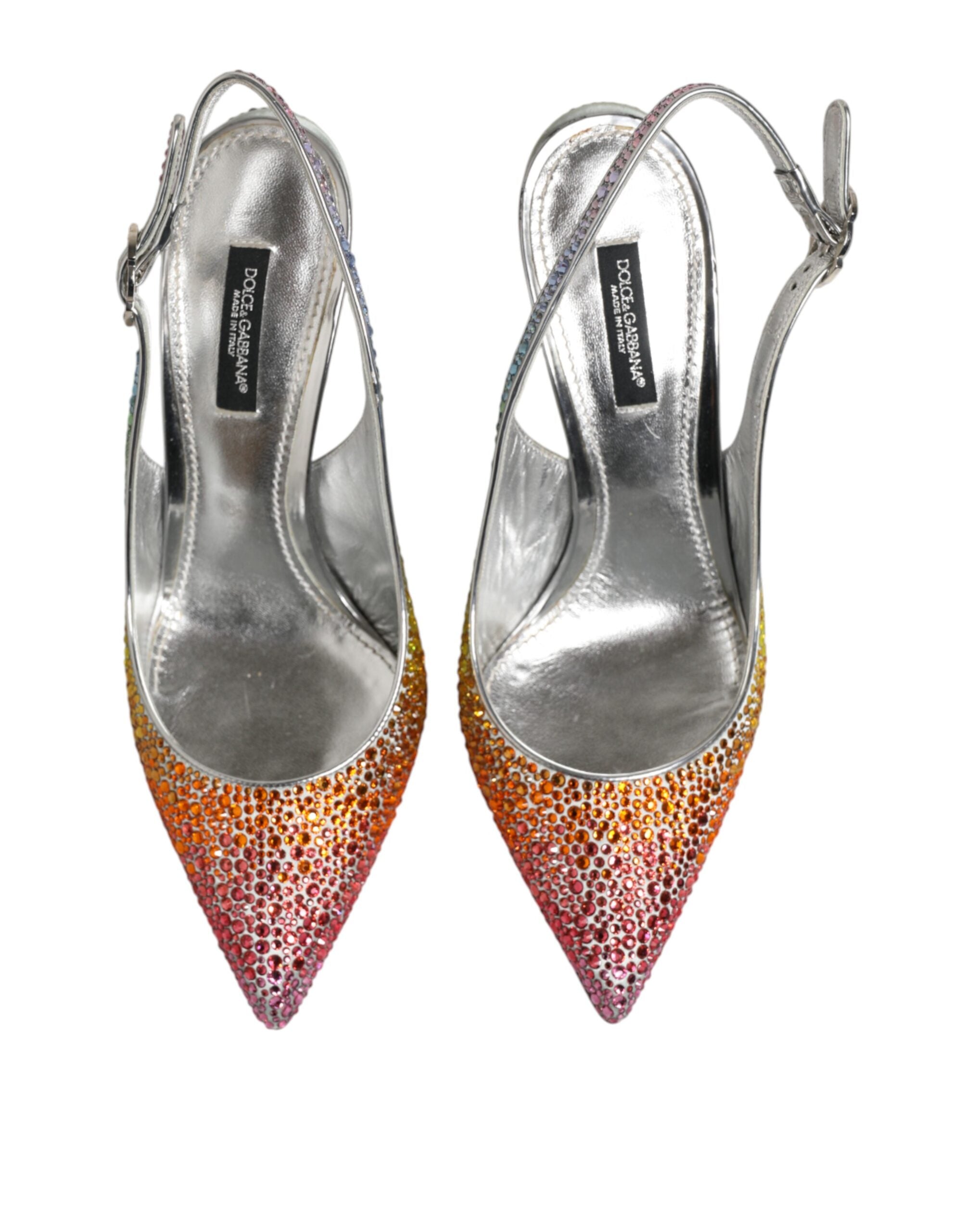 Multicolor Sequin Slingback Pumps Shoes - ventzia