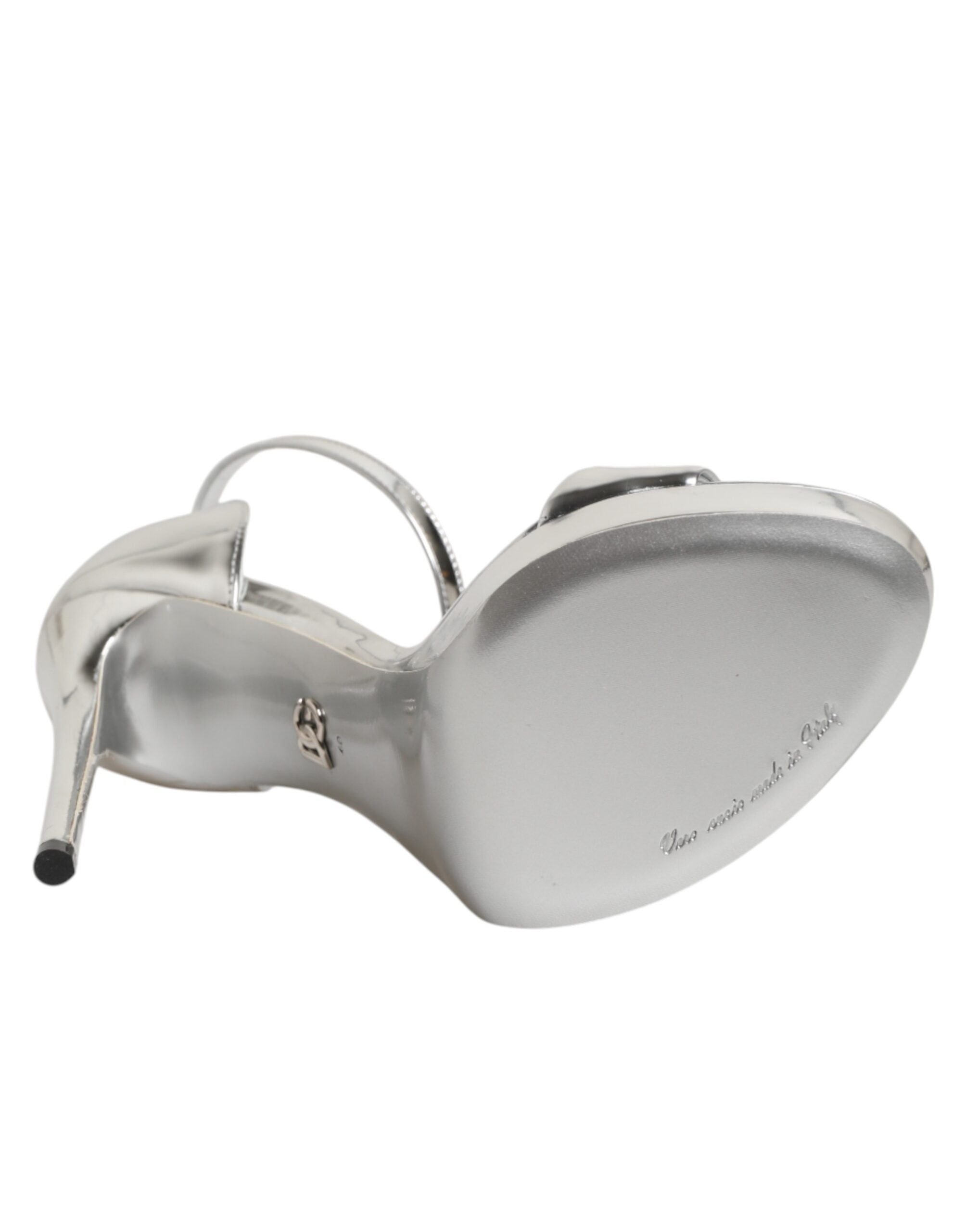 Silver Leather Platform Keira Sandals Shoes - ventzia
