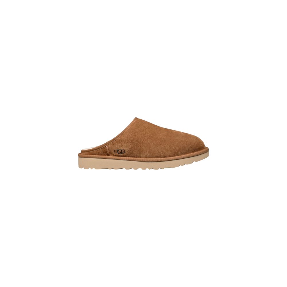 Beige Suede Leather Clogs - ventzia