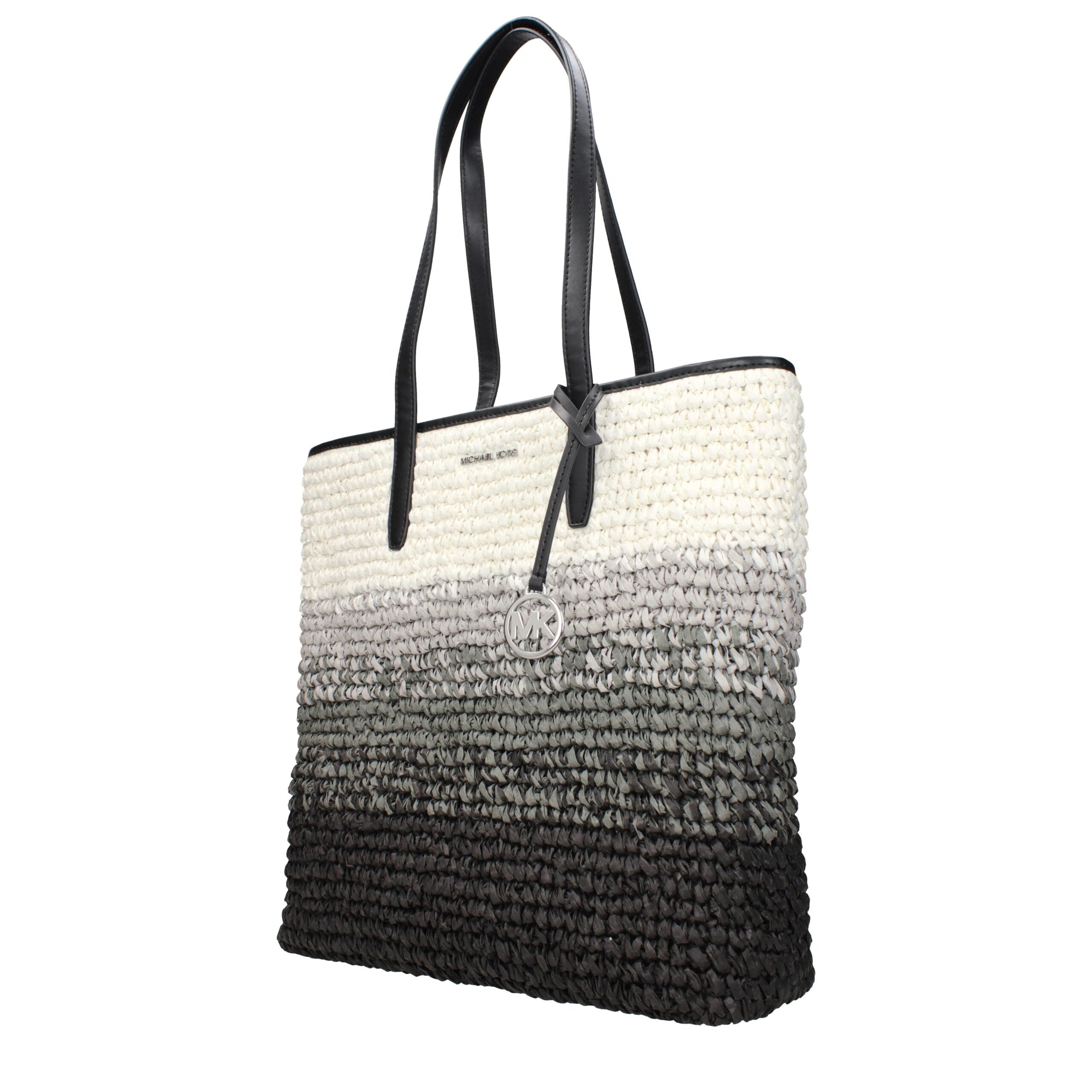 Black Raffia Shoulder Bag