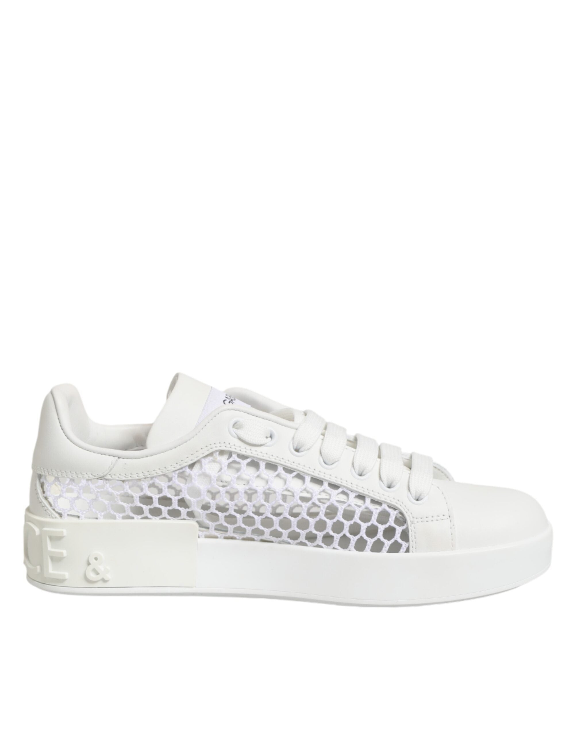 White Mesh Inserts Low Top Sneakers Shoes - ventzia