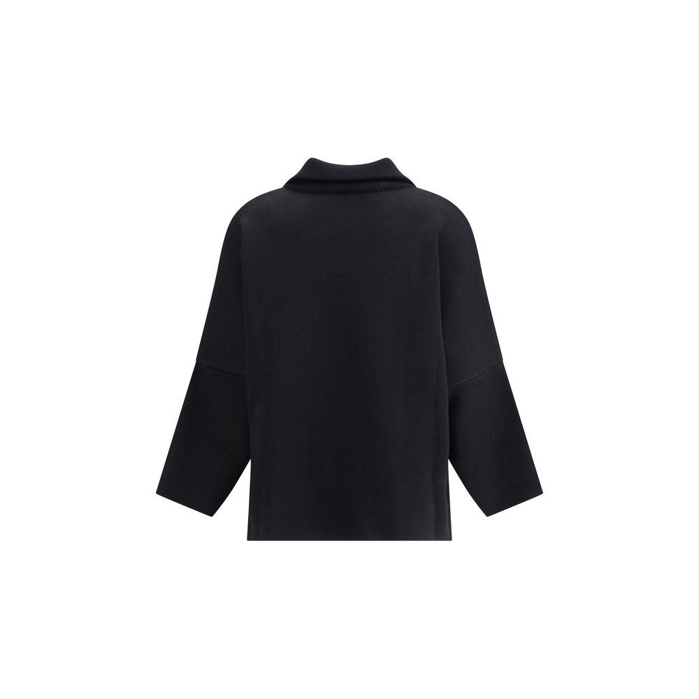 Black Merino Wool Coat