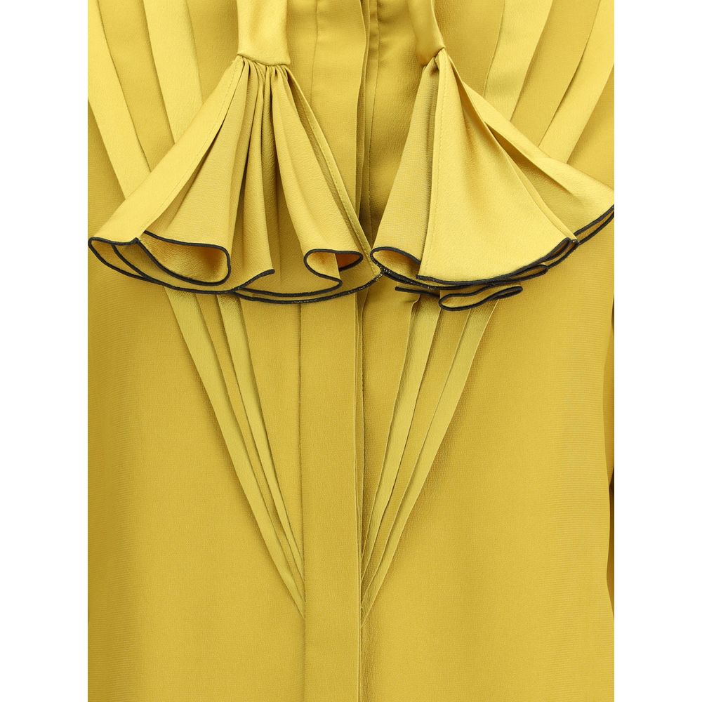Yellow Silk Blouse