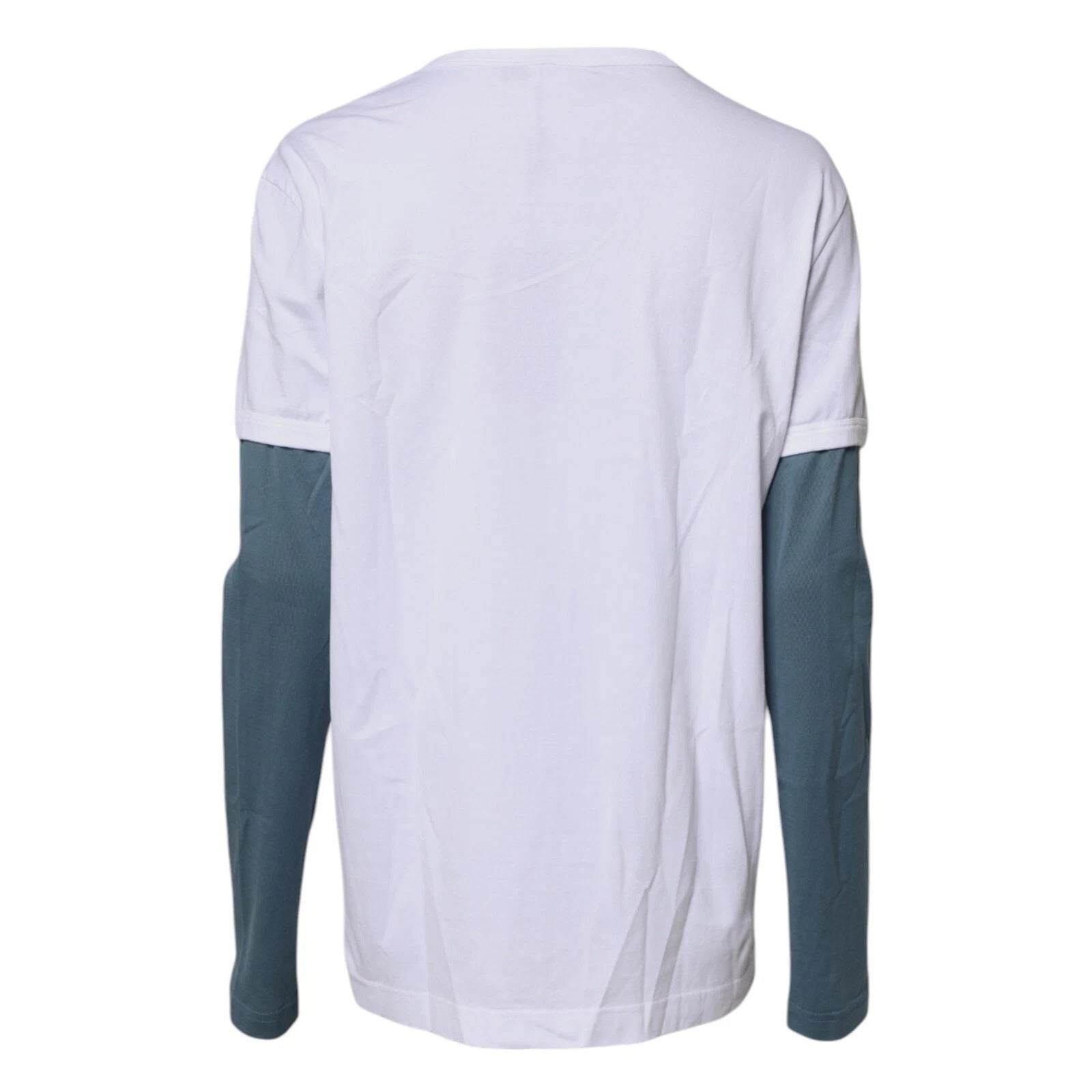 White Graphic Print Cotton Crew Neck T-shirt - ventzia