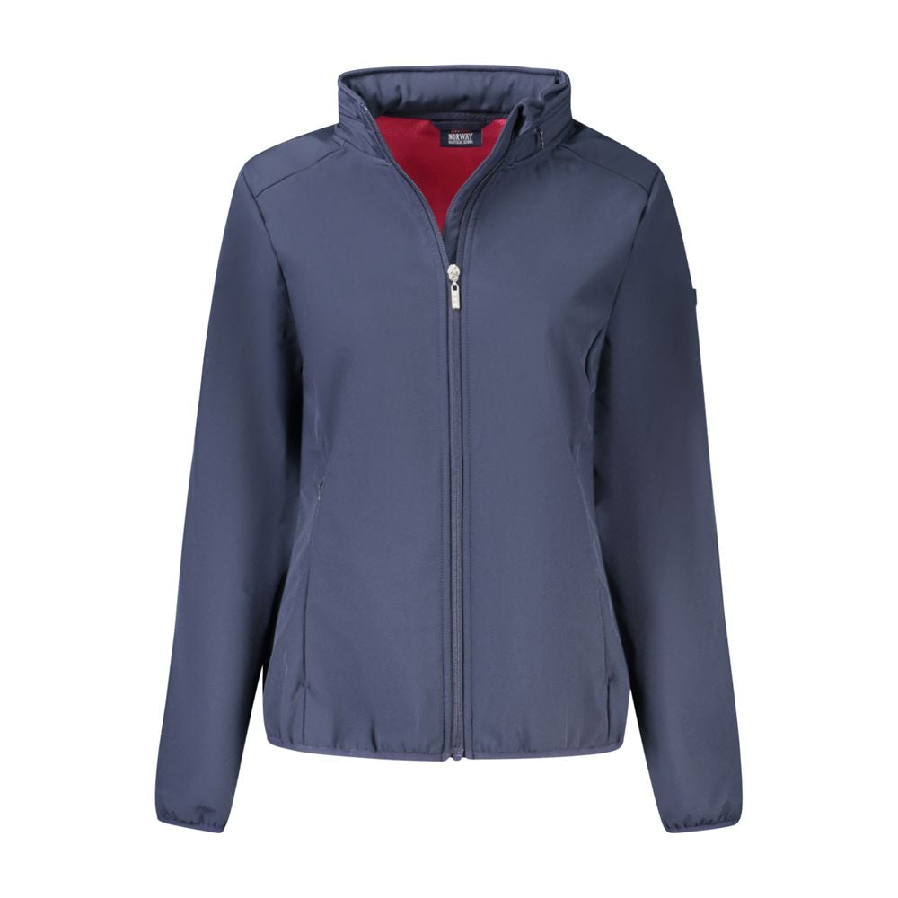 Blue Polyester Women's Jacket - ventzia