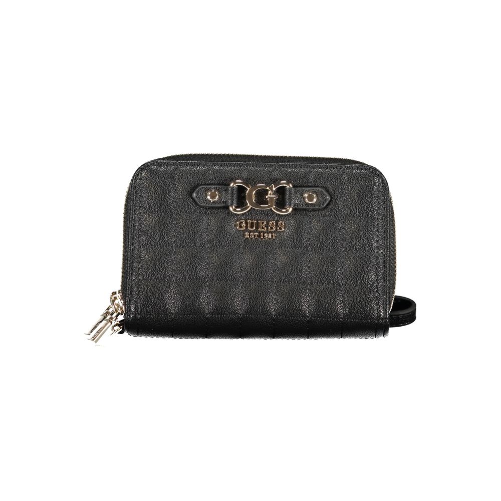 Black Polyurethane Women Wallet