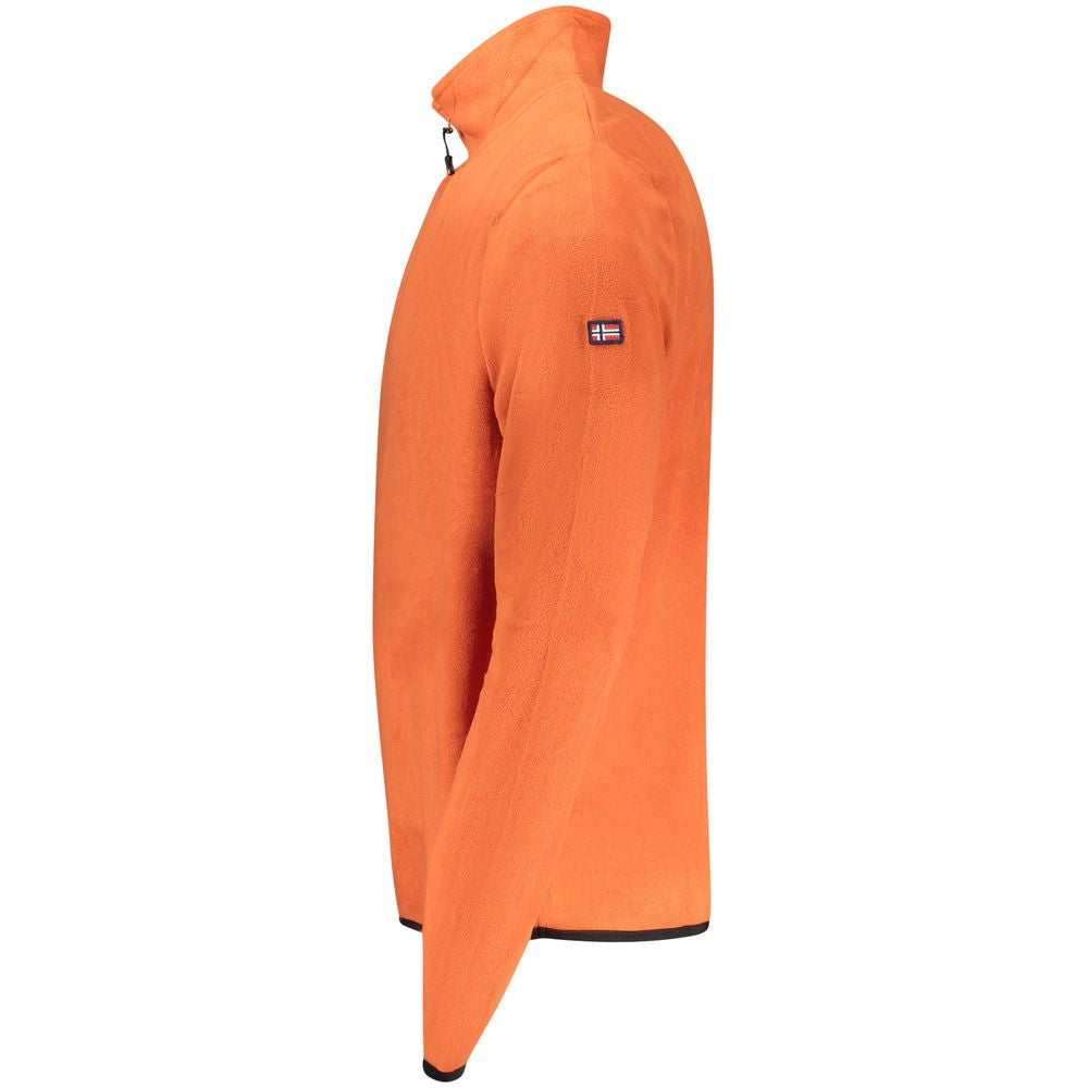 Orange Polyester Sweatshirt