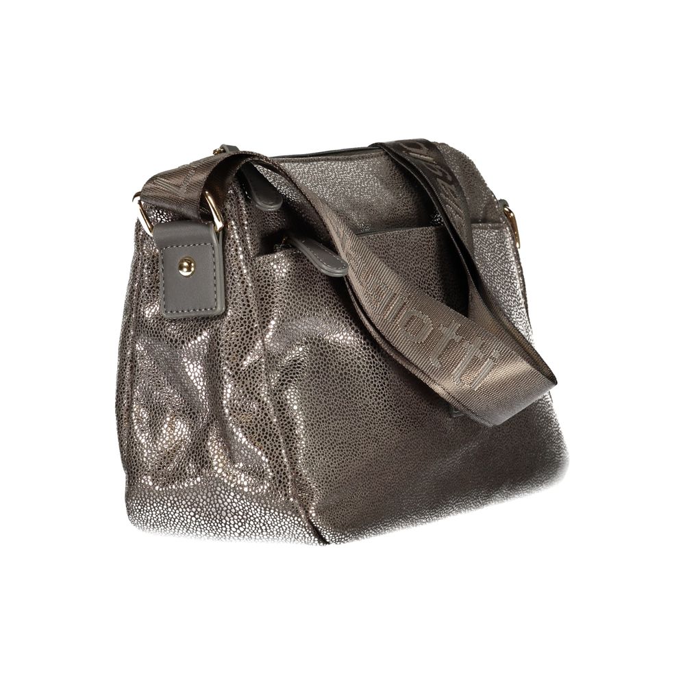 Gray Polyester Handbag