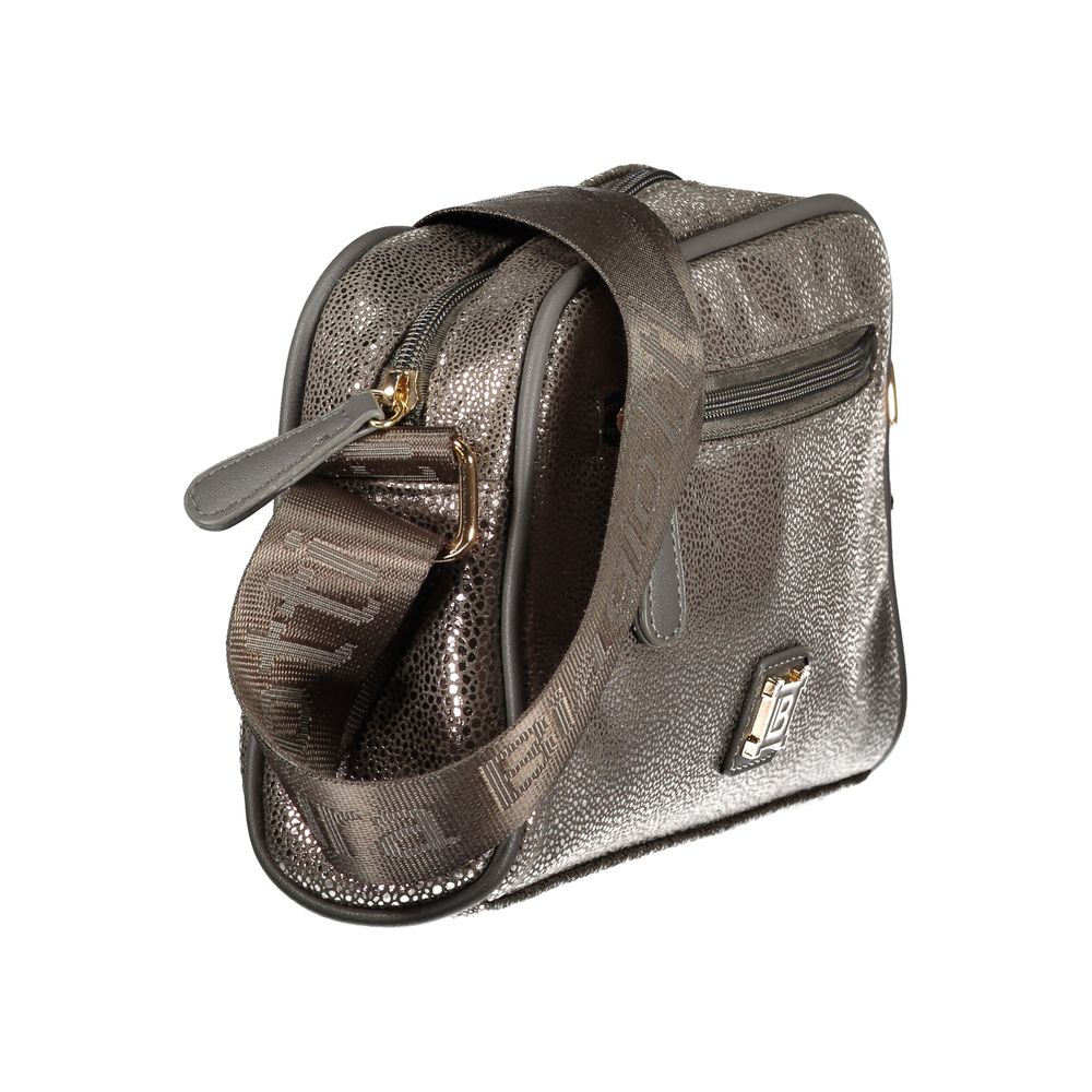 Gray Polyester Handbag
