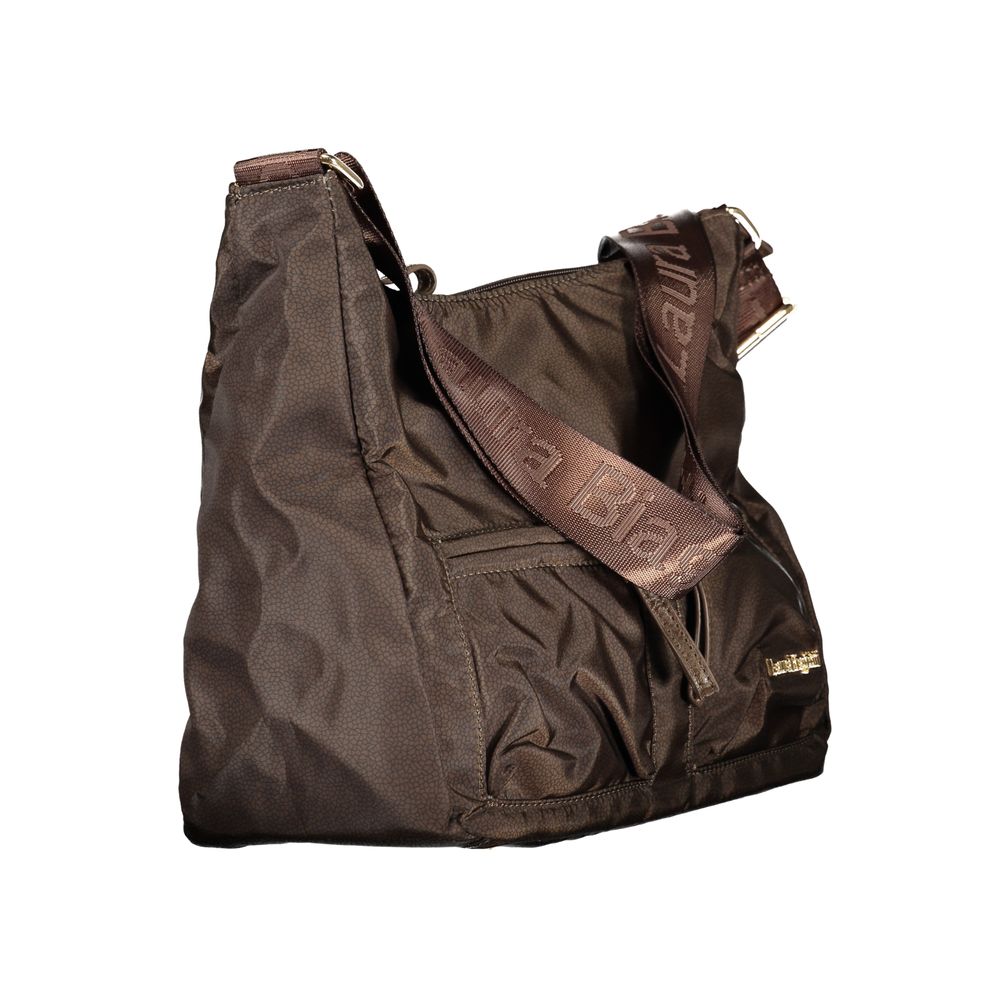 Brown Polyester Handbag