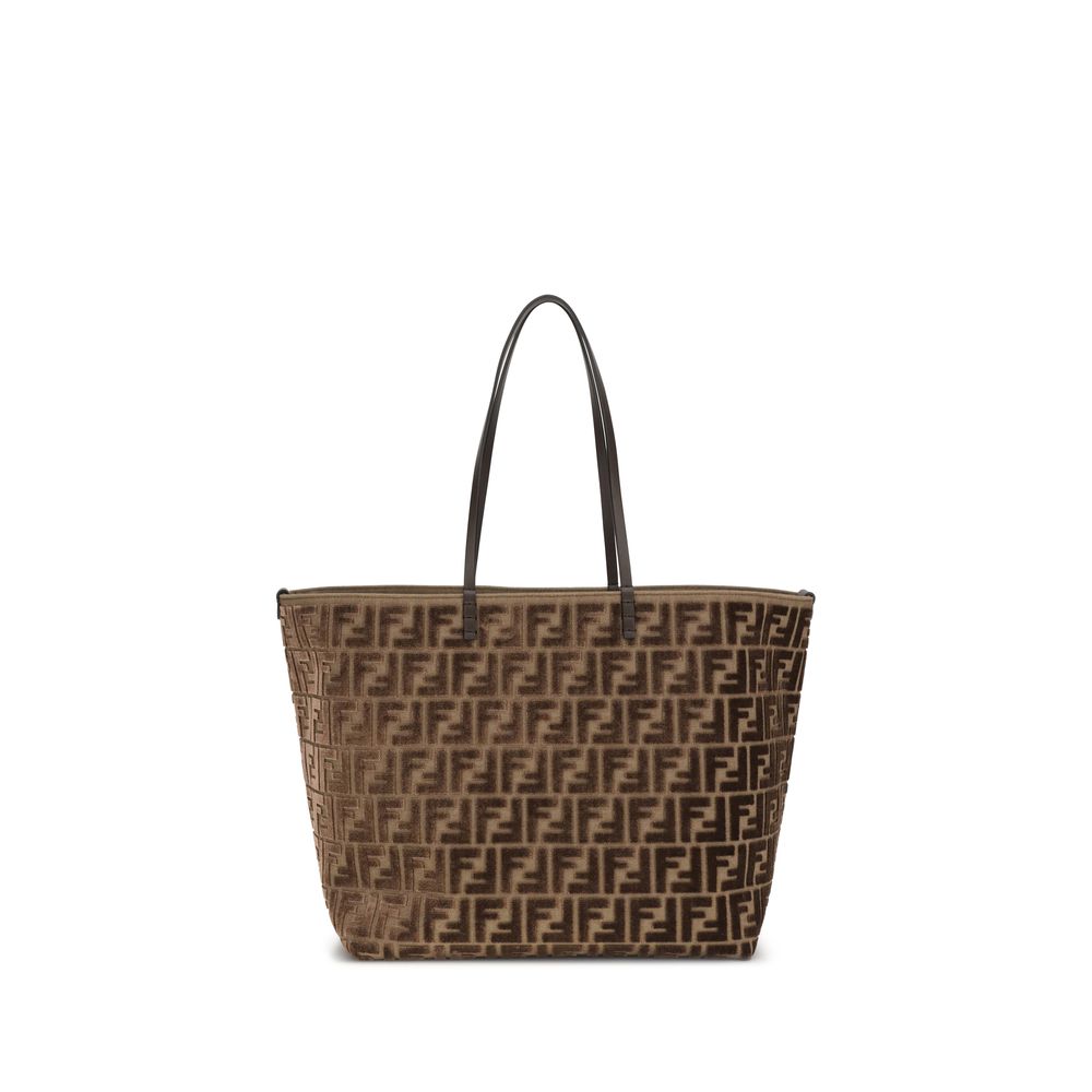 Brown Fabric Shoulder Bag - ventzia