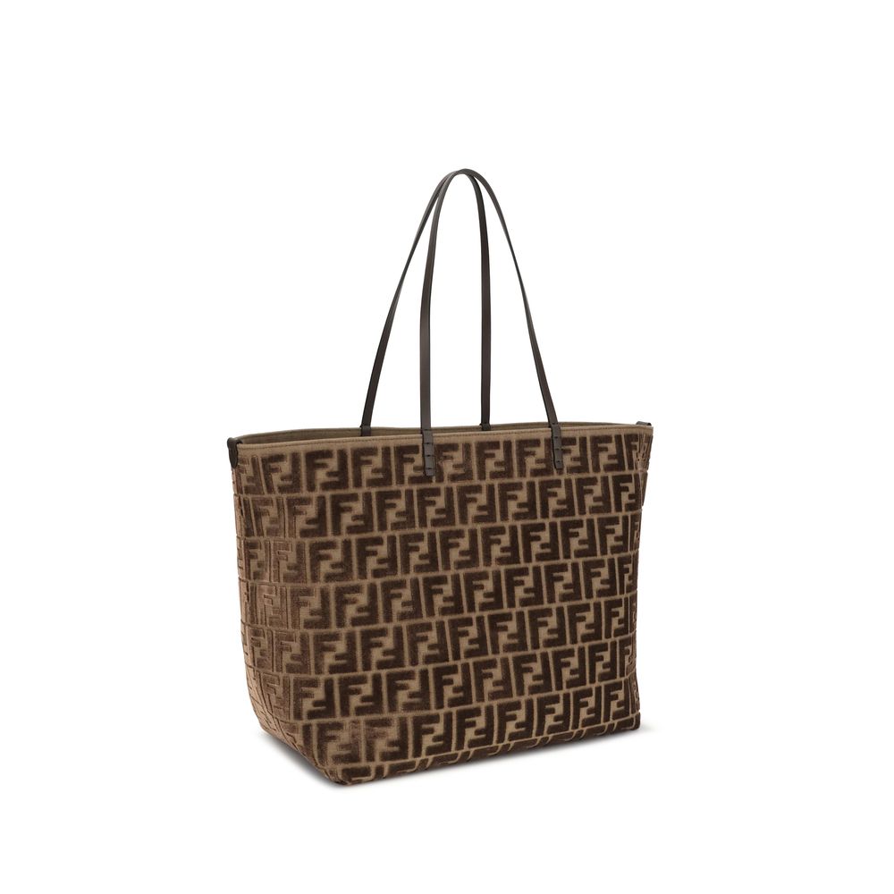 Brown Fabric Shoulder Bag - ventzia