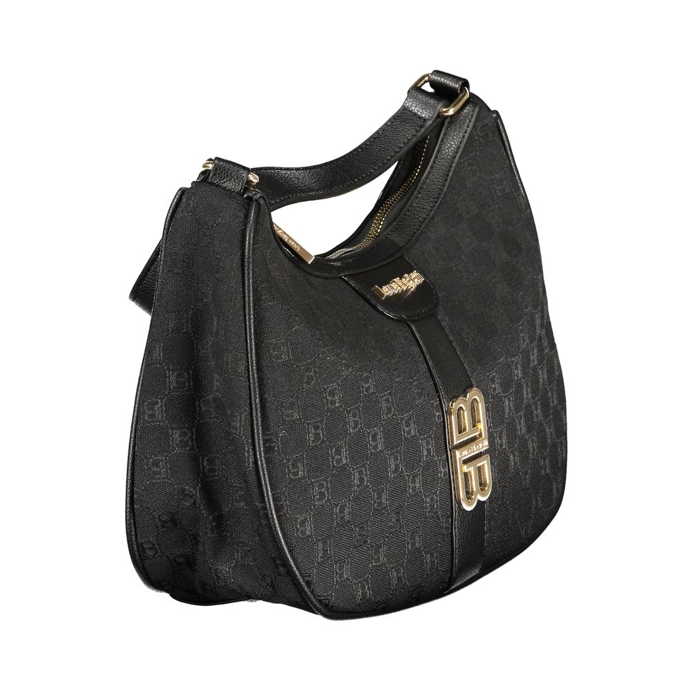 Black Polyester Handbag