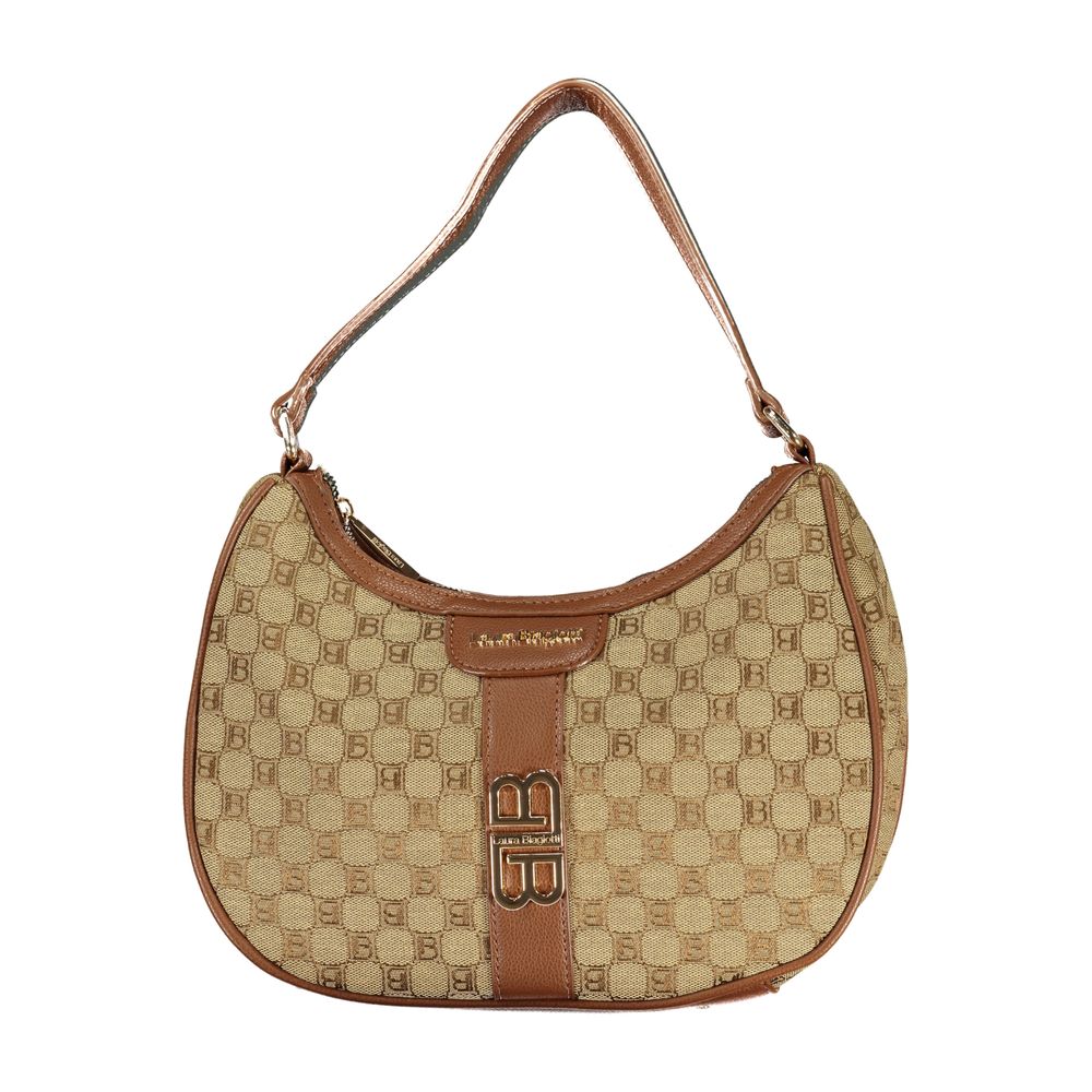 Beige Polyester Handbag