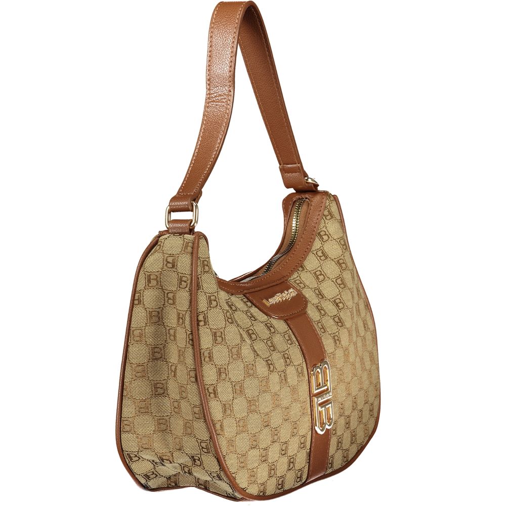 Beige Polyester Handbag