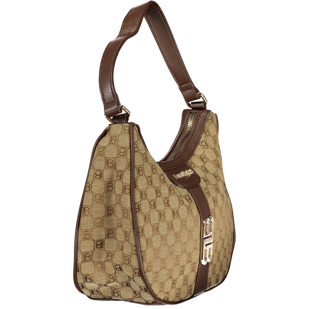 Beige Polyester Handbag
