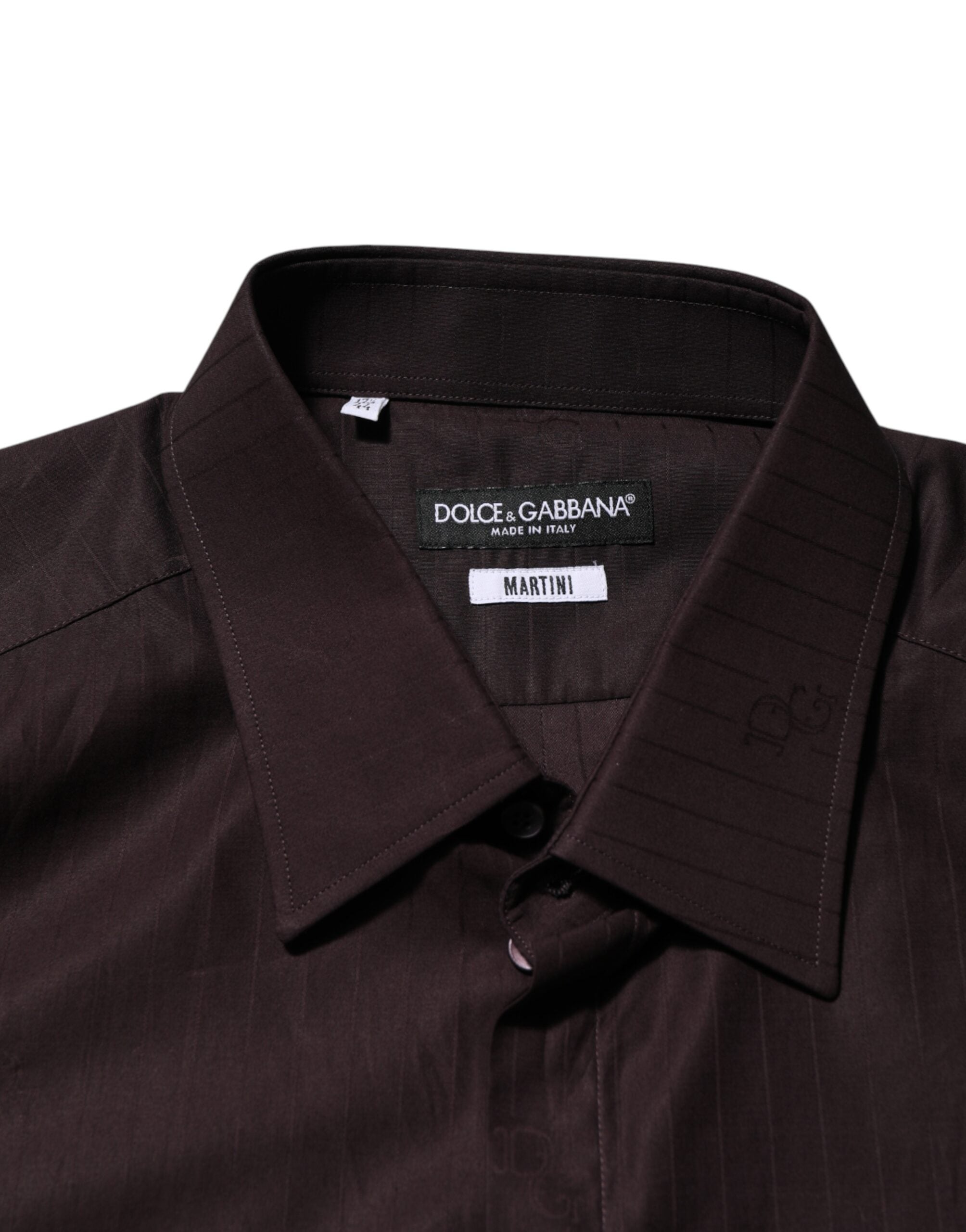 Brown Cotton LongSleeve MARTINI Dress  Shirt