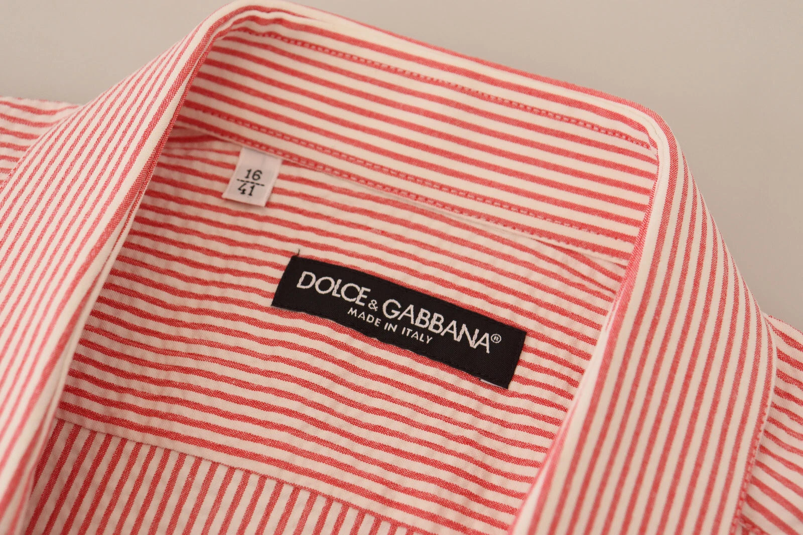 Red White Striped Cotton Short Sleeve Shirt - ventzia