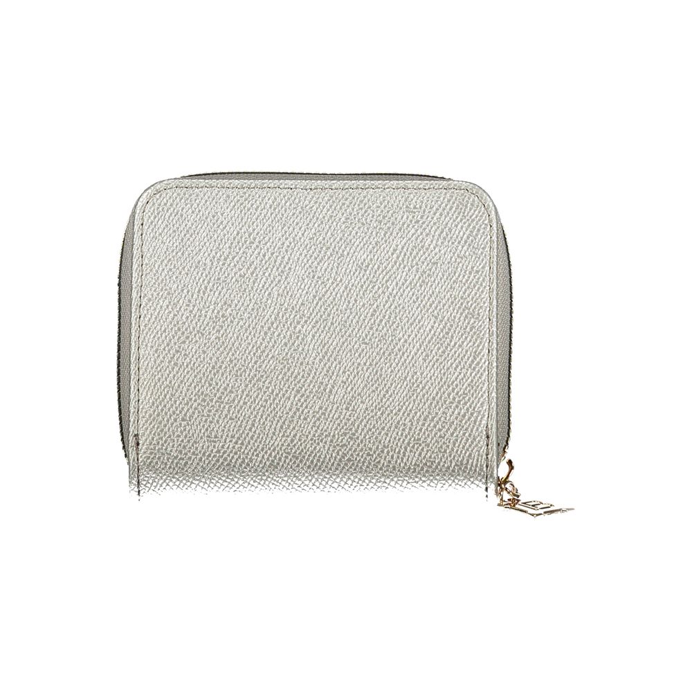 Grigio Polyurethane Women Wallet - ventzia