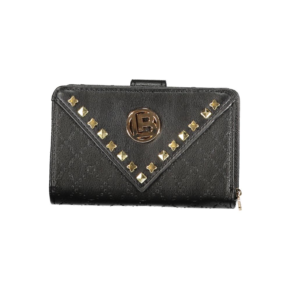 Black Polyurethane Women Wallet - ventzia