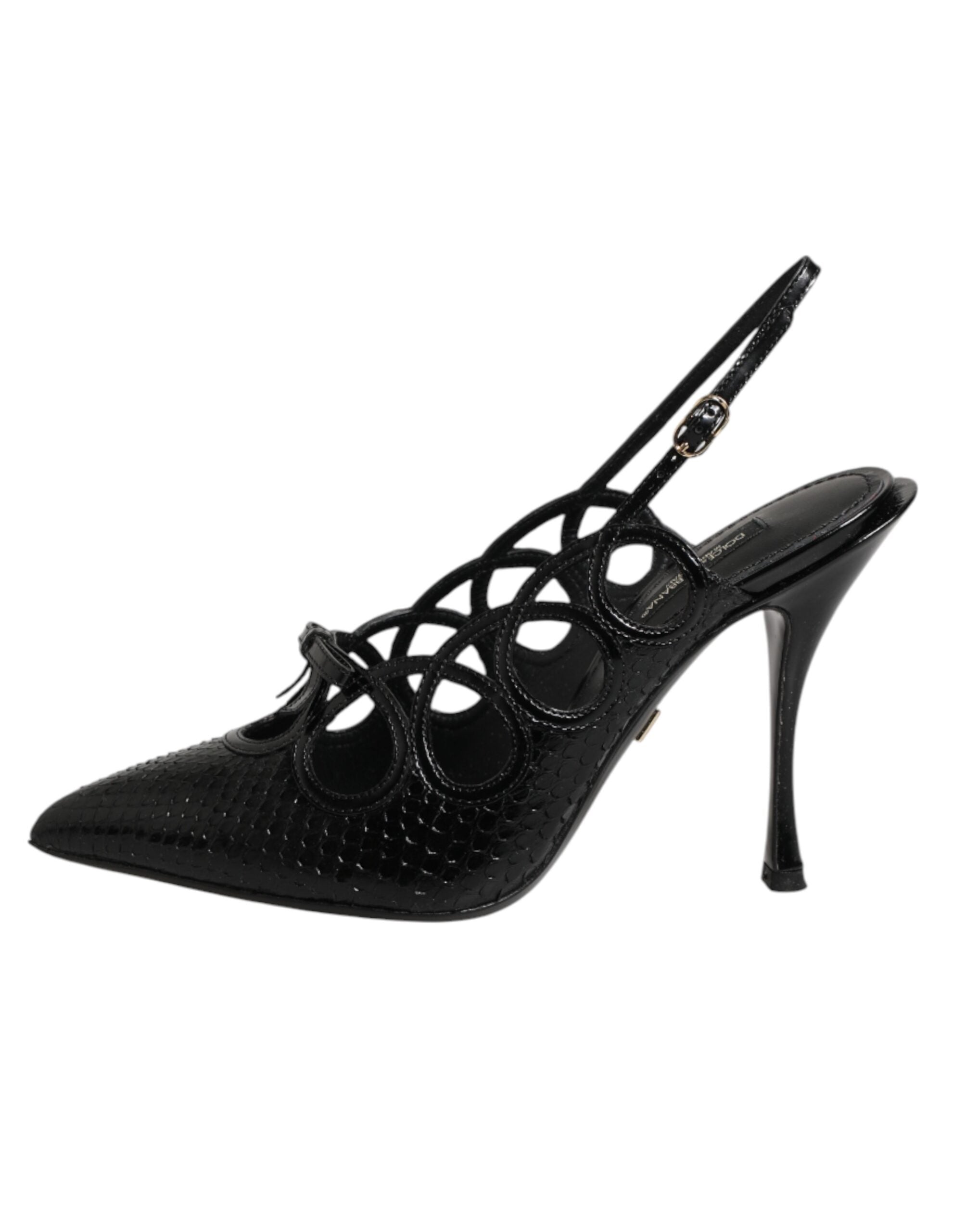 Leather High Heels Slingback Shoes