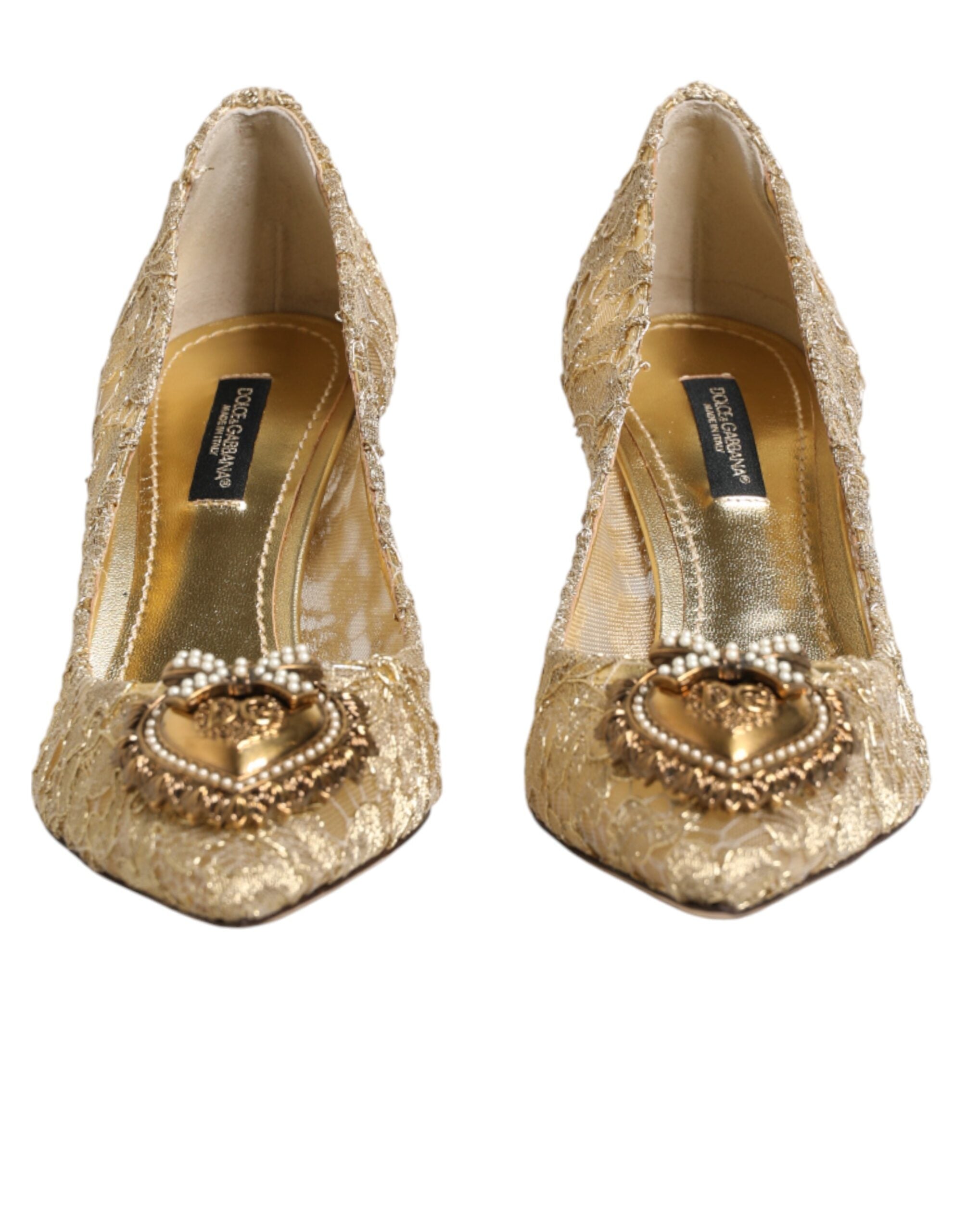Gold Taormina Lace DEVOTION Pumps Shoes