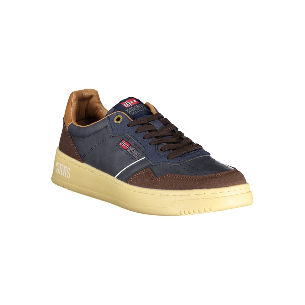 Blue Polyurethane Men Sneaker - ventzia
