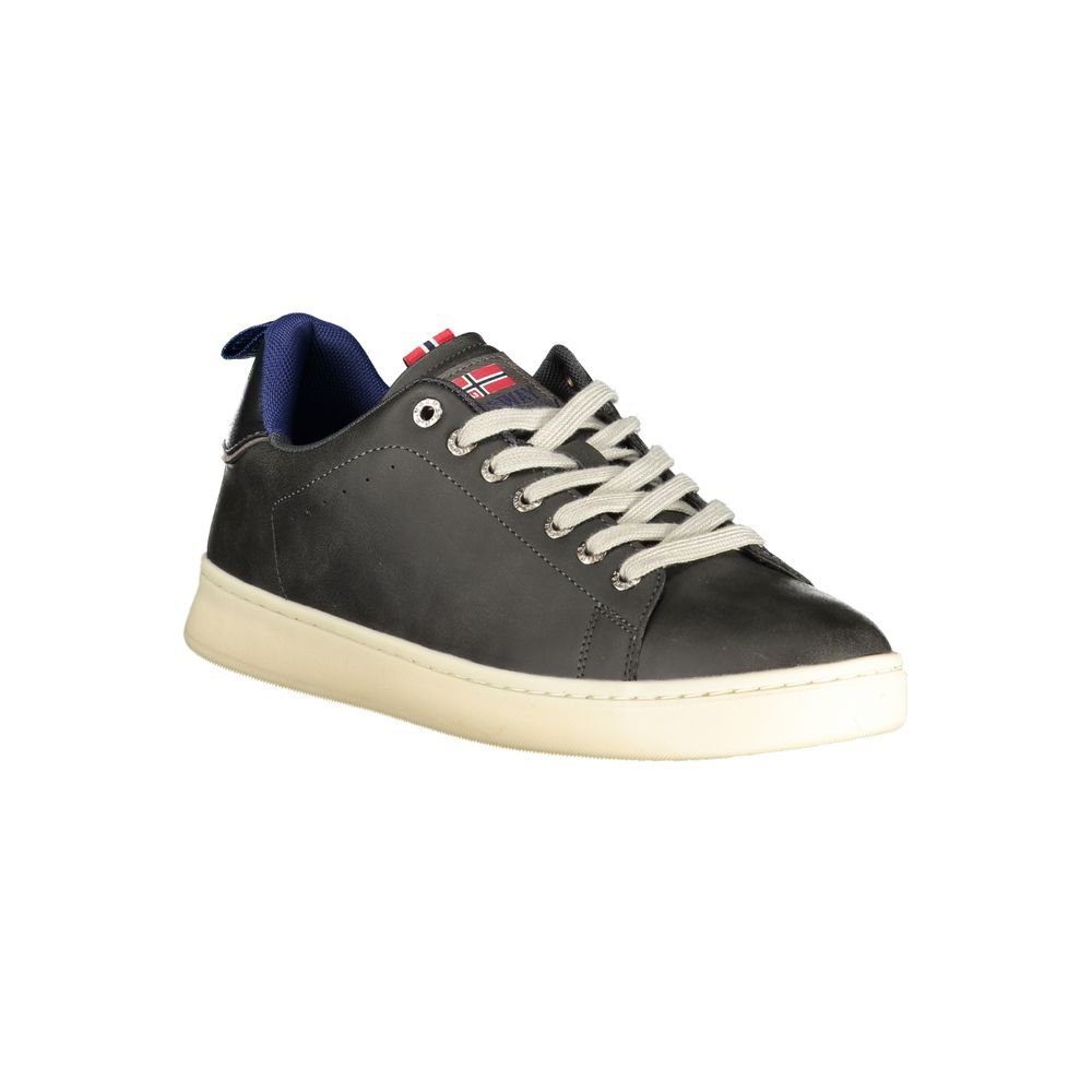 Black Polyurethane Men Sneaker - ventzia
