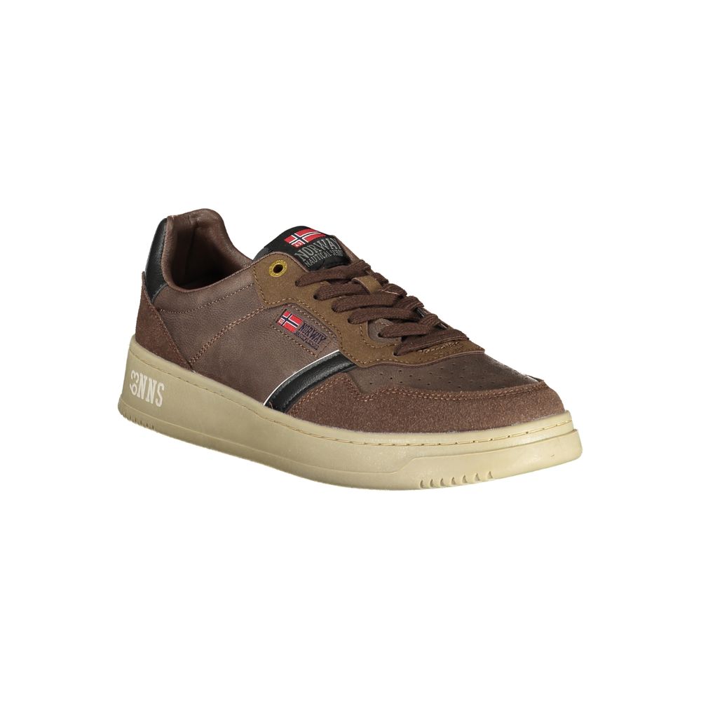Marrone Poliuretano Men Sneaker - ventzia