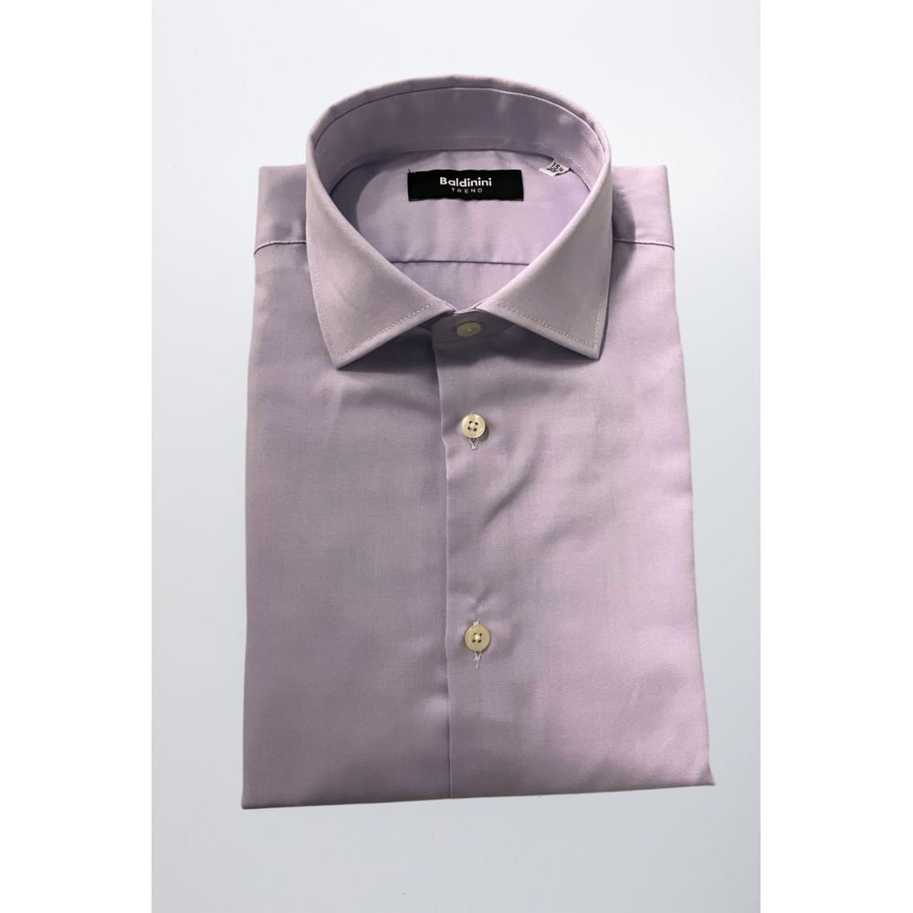 Purple Cotton Men Shirt - ventzia