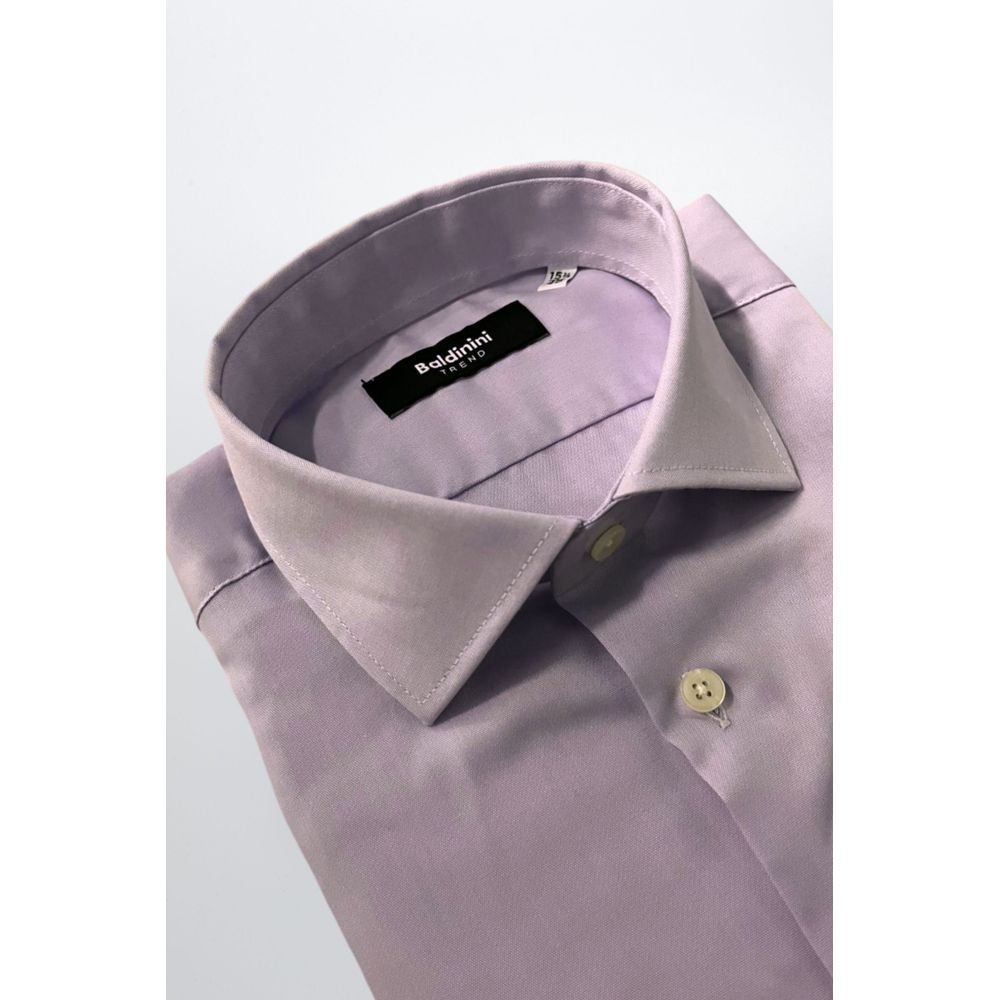 Purple Cotton Men Shirt - ventzia