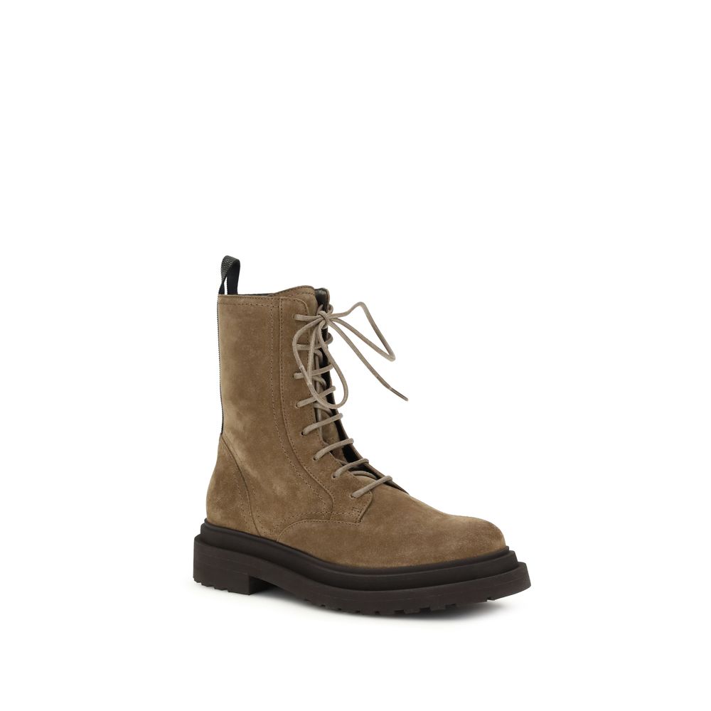 Brown Calf Leather Bos Taurus Lace-Up Boots