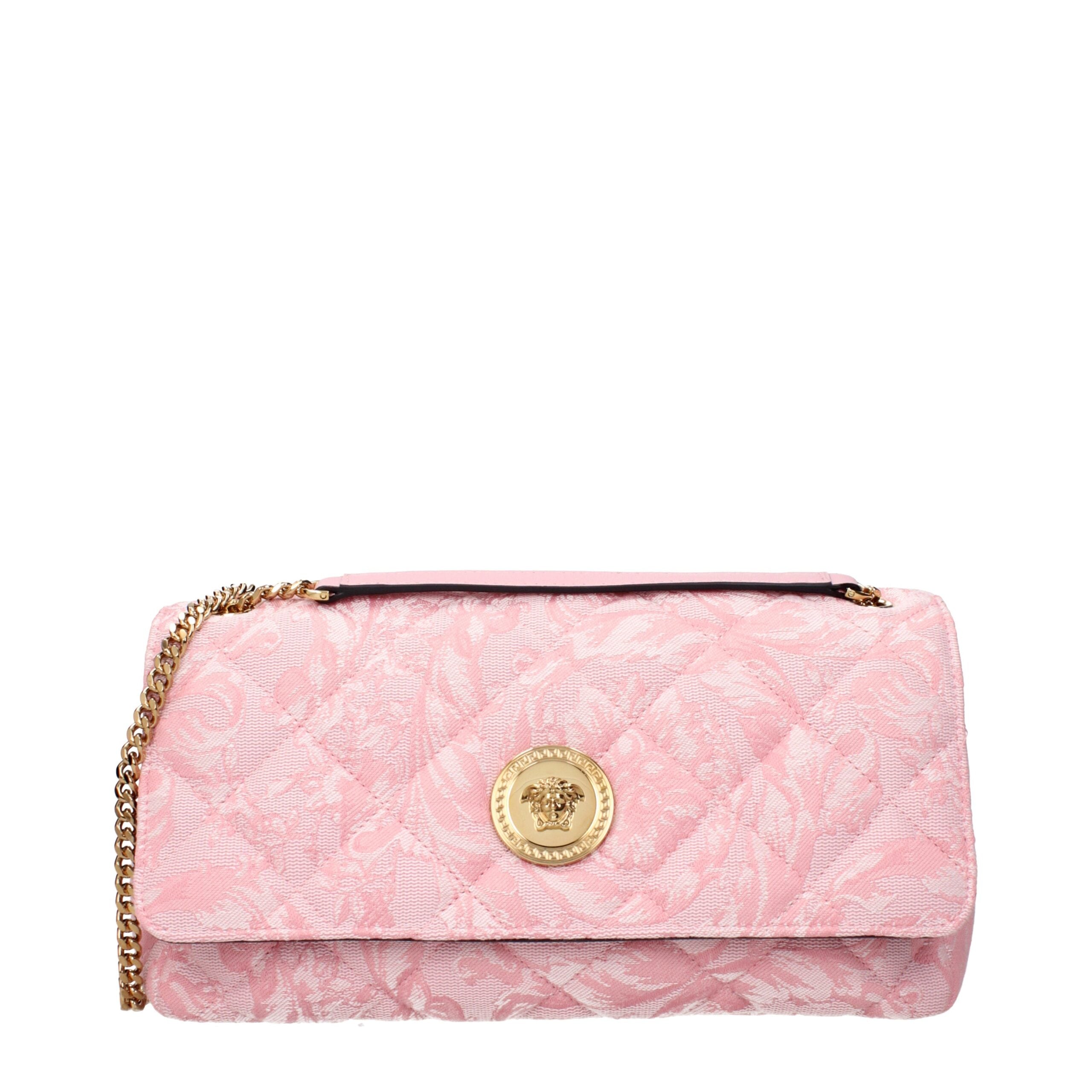 Pink Fabric Shoulder Bag - ventzia